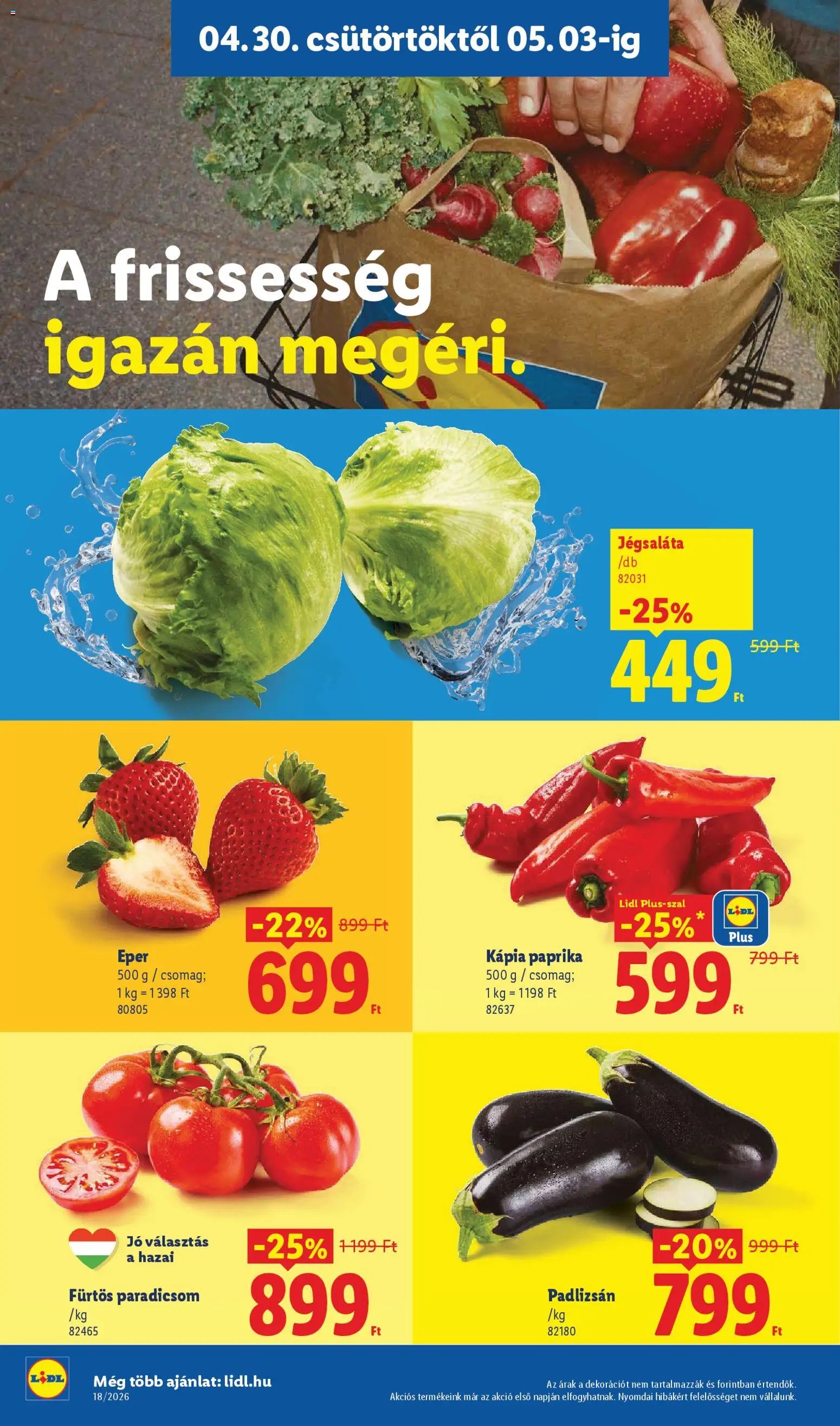 Lidl újság 2026.04.30. Lidl akciós újság (2026-04-30 - 2026-05-06)