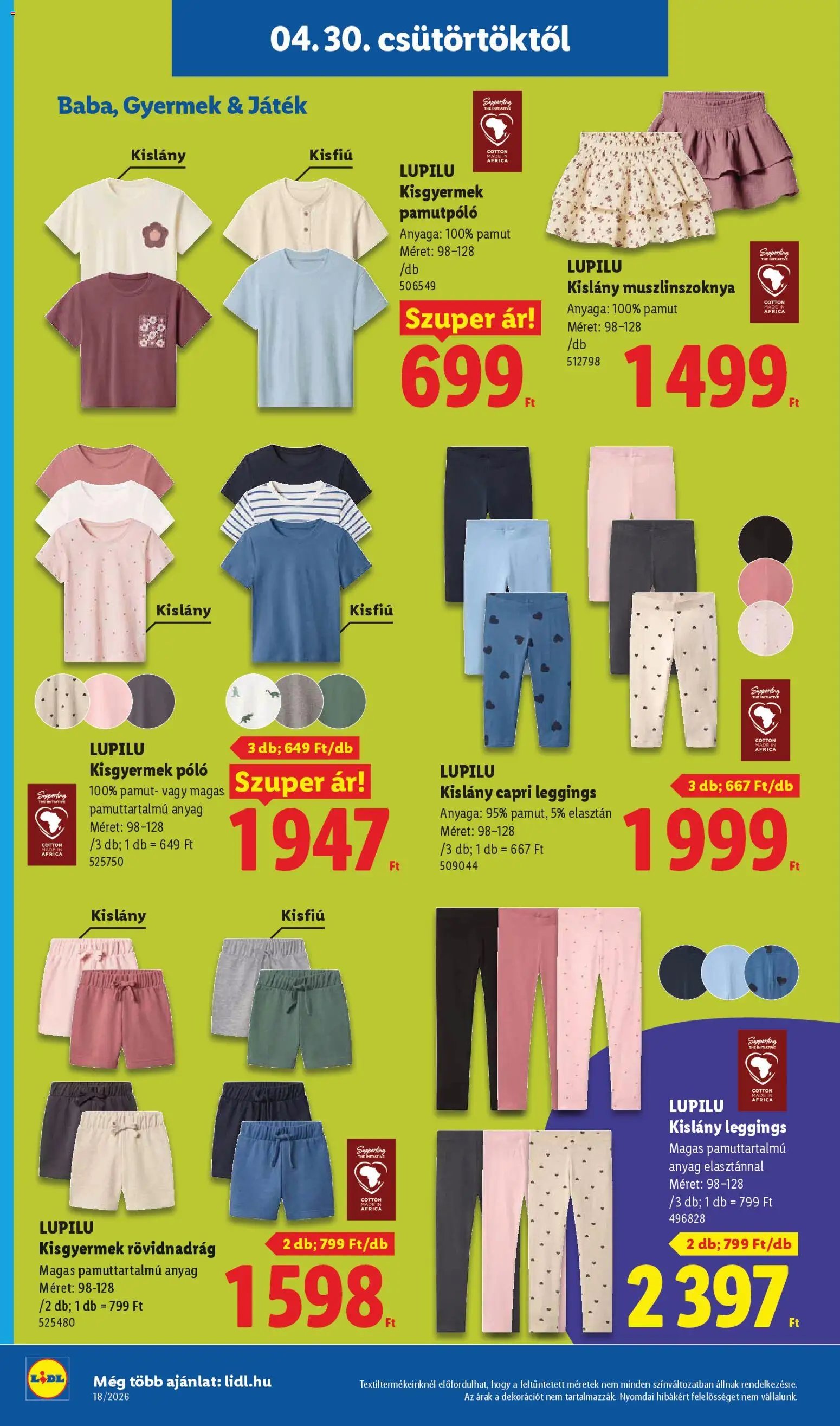 Lidl újság 2026.04.30. Lidl akciós újság (2026-04-30 - 2026-05-06)