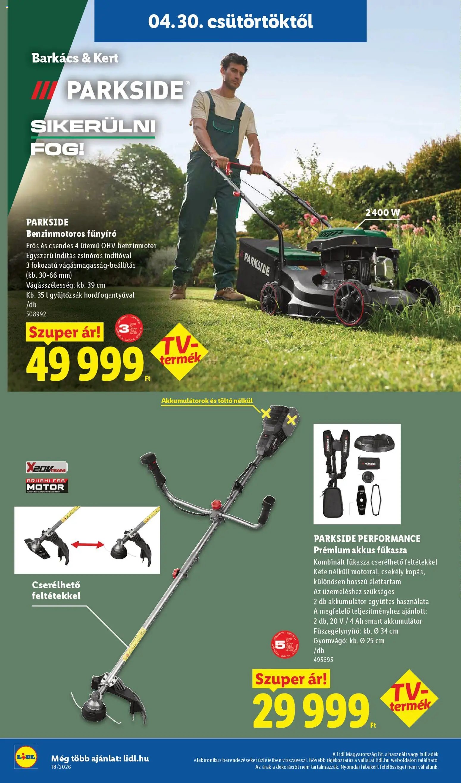 Lidl újság 2026.04.30. Lidl akciós újság (2026-04-30 - 2026-05-06)