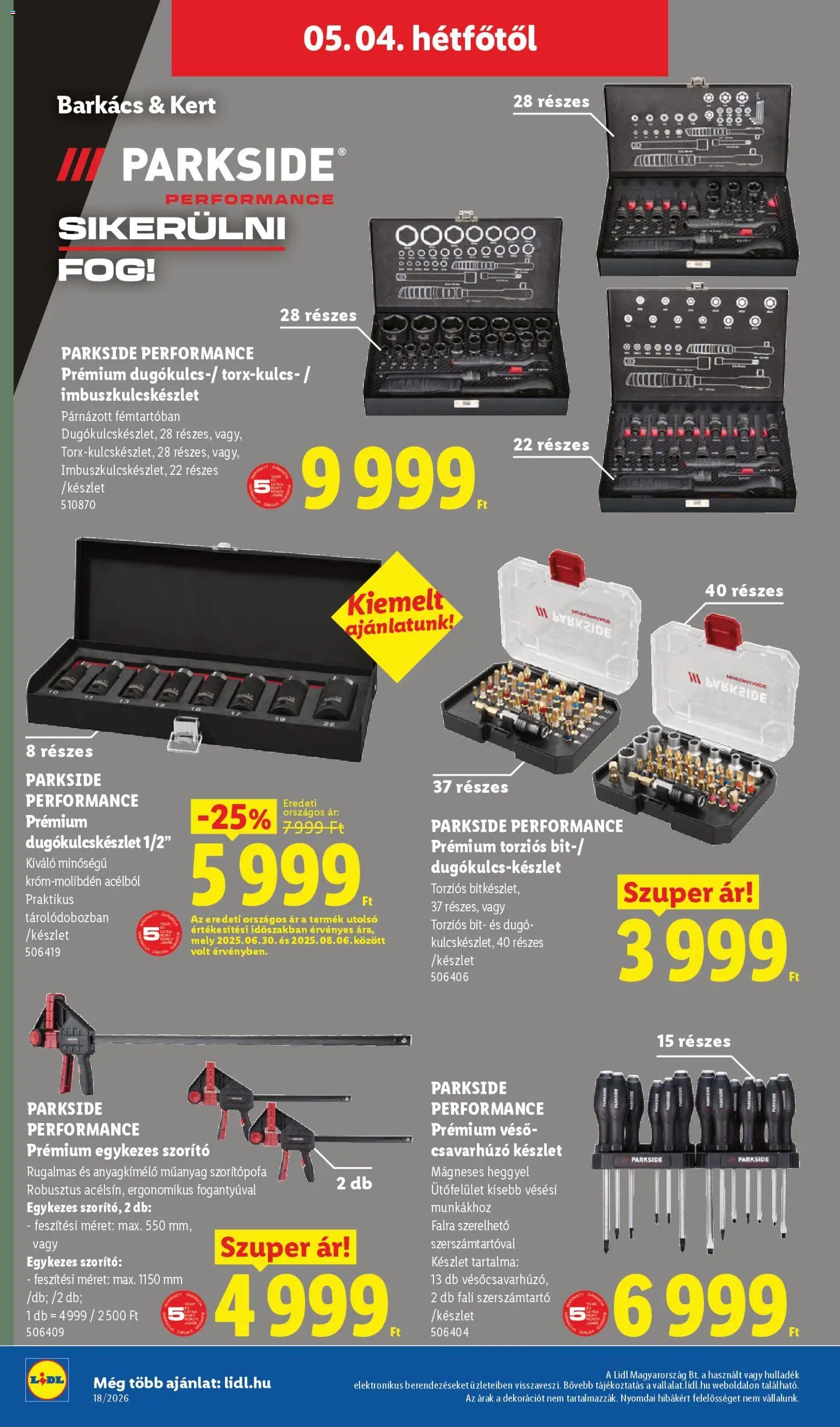 Lidl újság 2026.04.30. Lidl akciós újság (2026-04-30 - 2026-05-06)