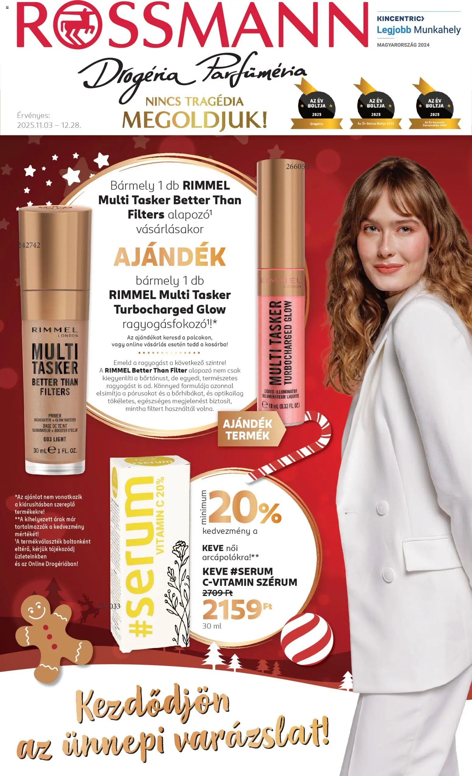 Rossmann újság 2025.11.03. Szórólap - Karácsonyi (2025-11-03 - 2025-12-28)