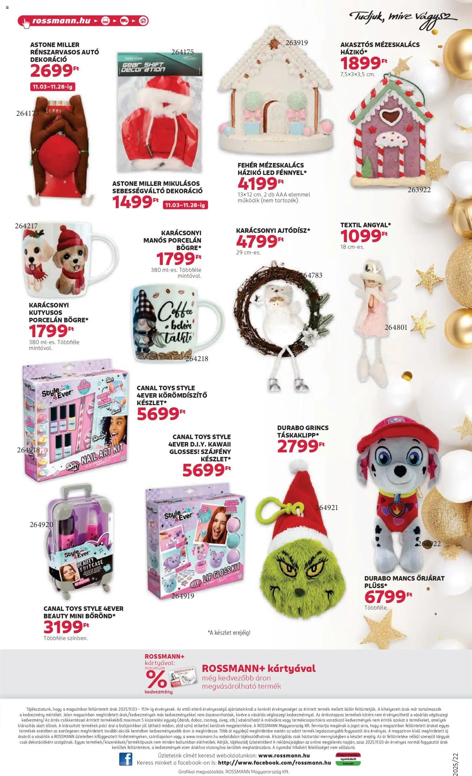 Rossmann újság 2025.11.03. Akciós újság Rossmann (2025-11-03 - 2025-11-14)
