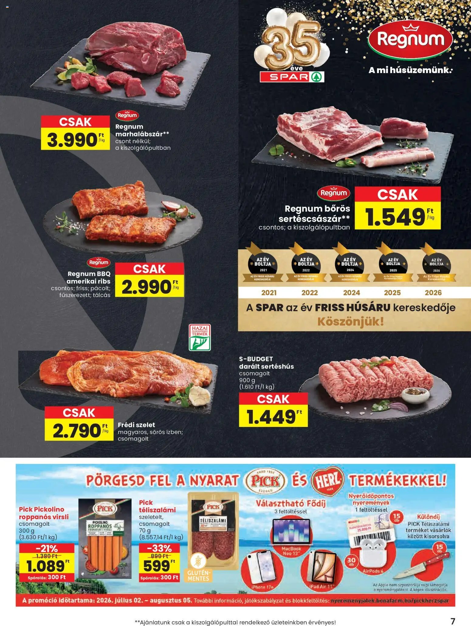 Spar újság 2026.07.02. Spar akciós újság