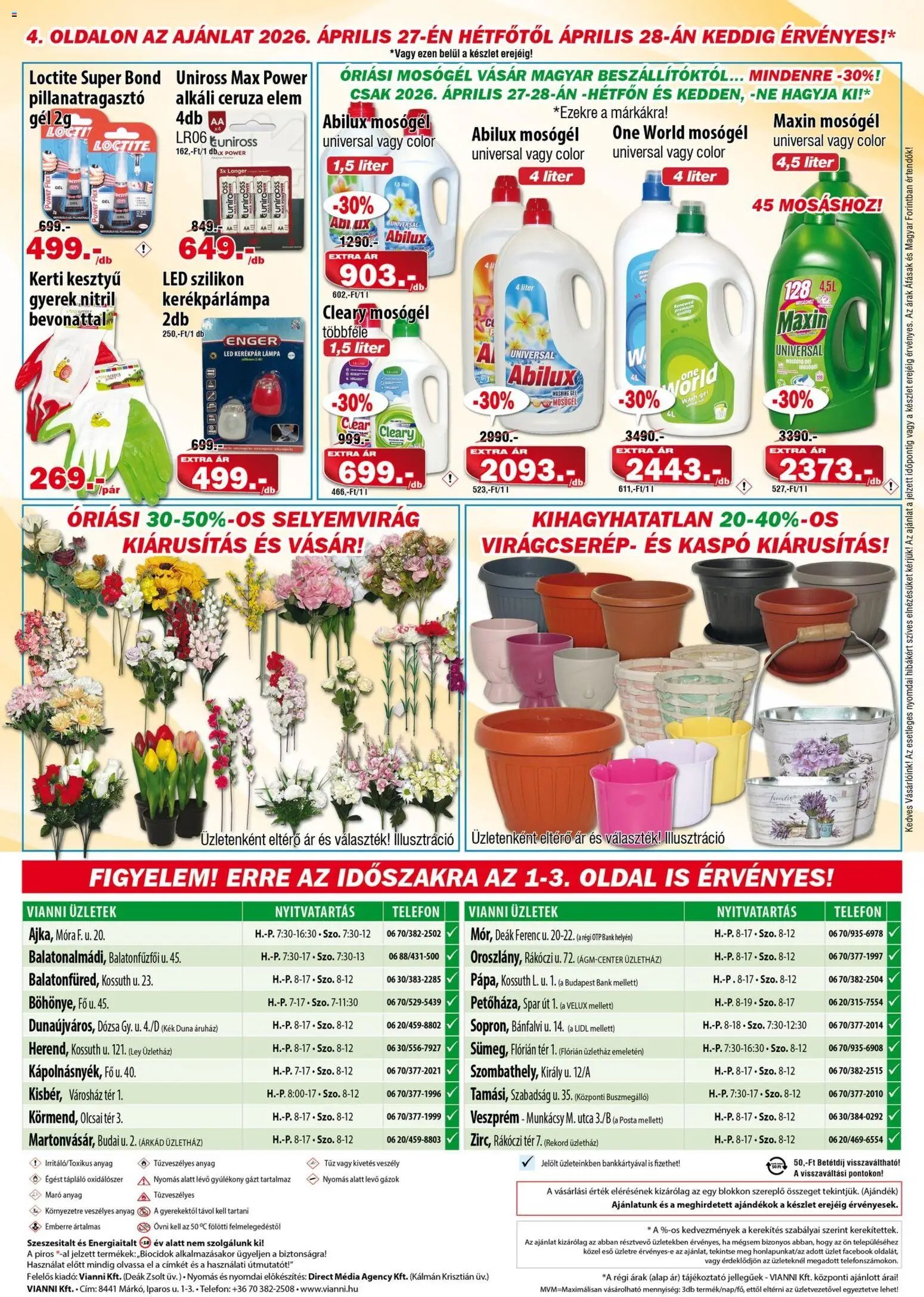 Vianni újság 2026.04.22. Vianni akciós újság (2026-04-22 - 2026-04-28)