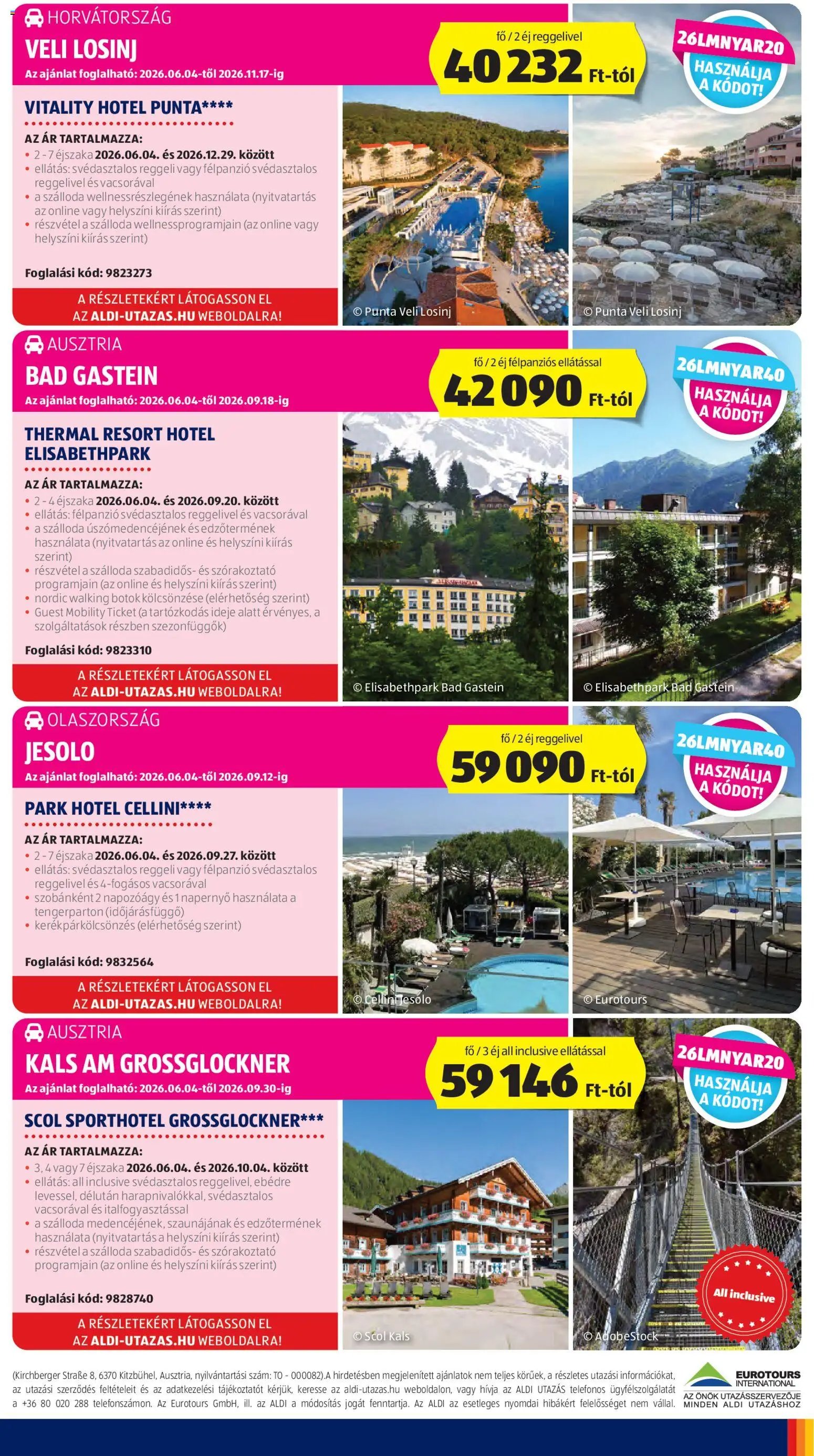 Aldi újság 2026.06.04. Aldi Utazás katalógus