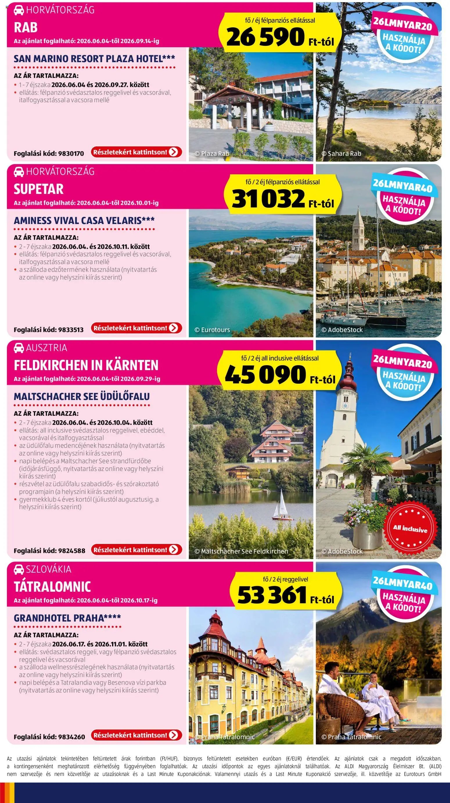 Aldi újság 2026.06.04. Aldi Utazás katalógus