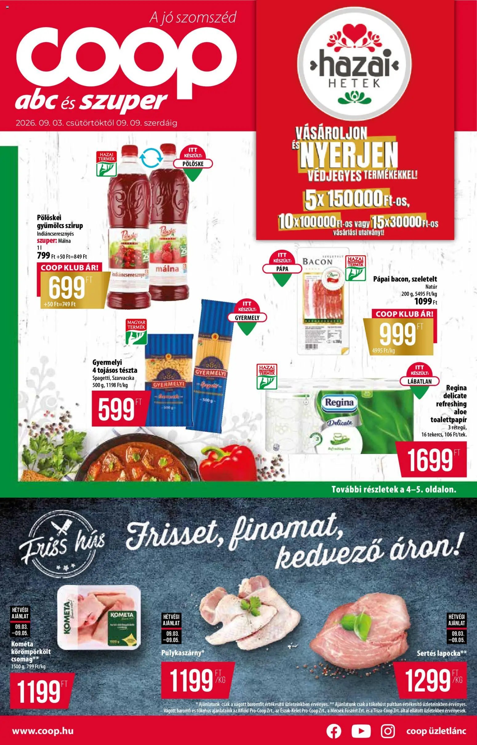 COOP újság 2026.09.03. COOP akciós újság