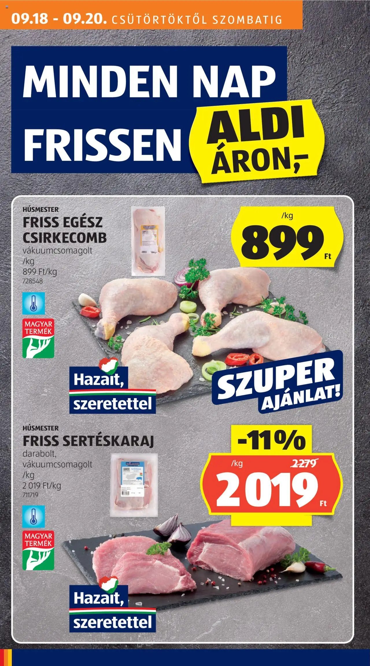 Aldi újság 2025.09.18. Akciós újság Aldi (2025-09-18 - 2025-09-24)