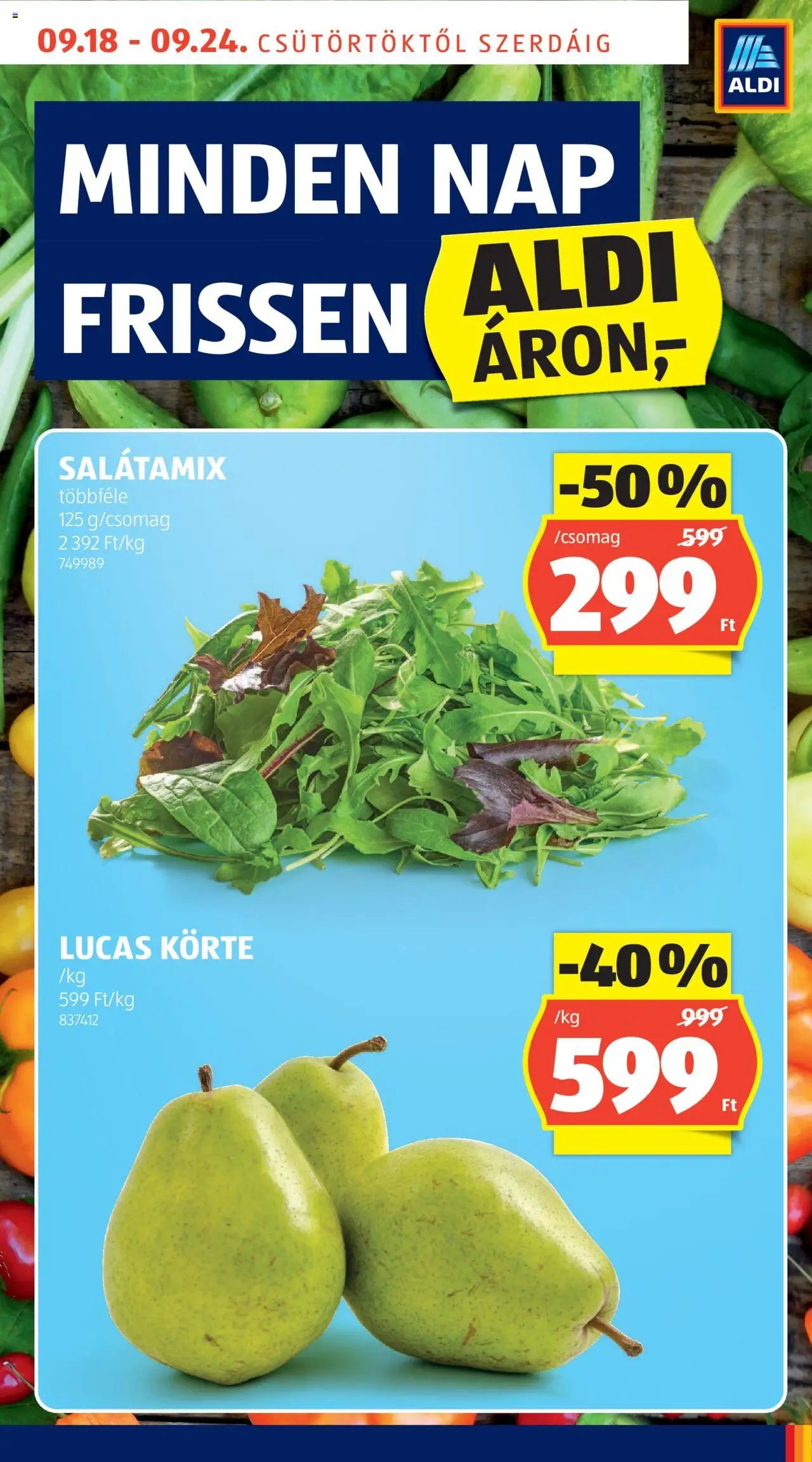Aldi újság 2025.09.18. Akciós újság Aldi (2025-09-18 - 2025-09-24)