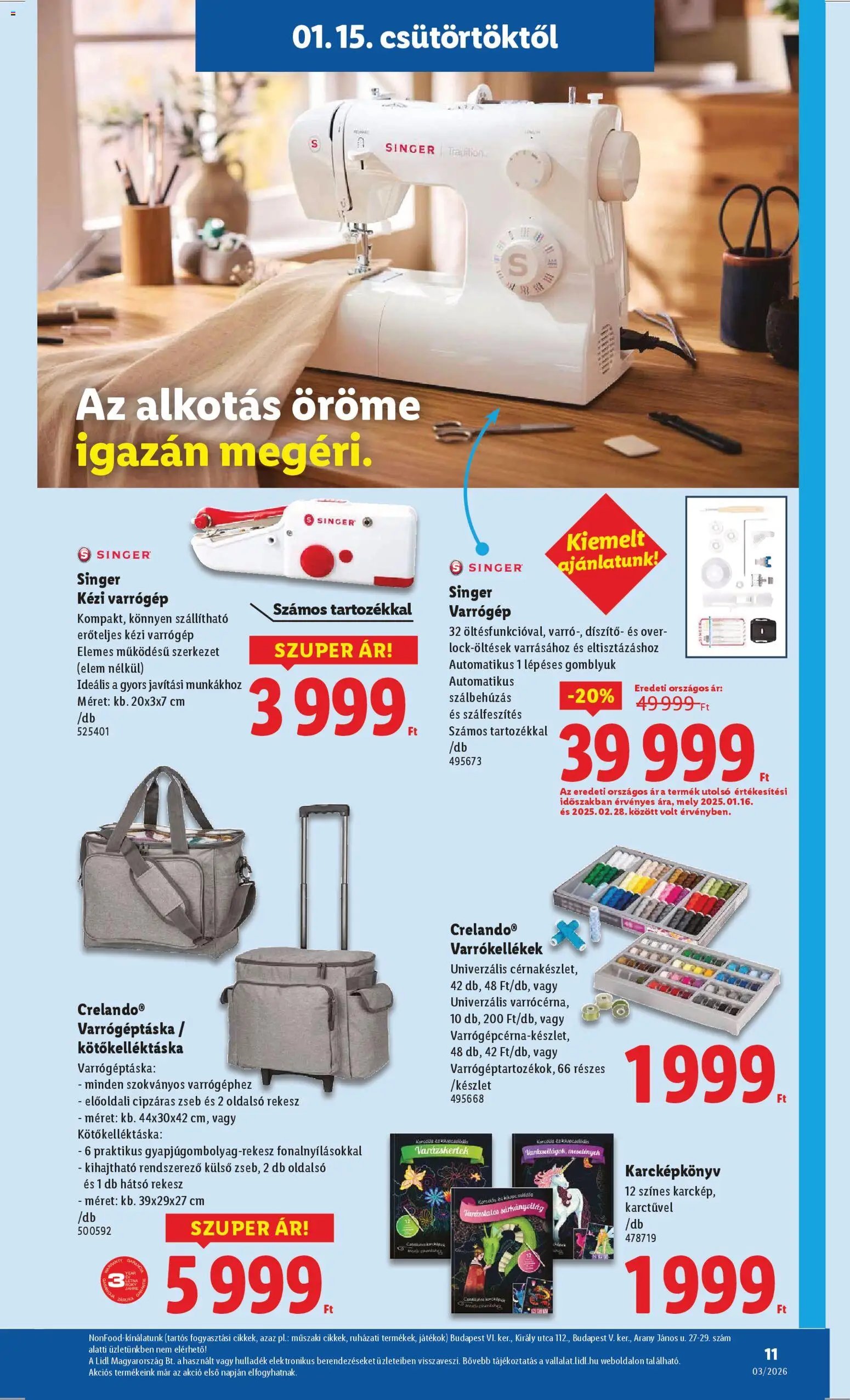 Lidl újság 2026.01.15. Nonfood kínálatunk (2026-01-15 - 2026-01-21)