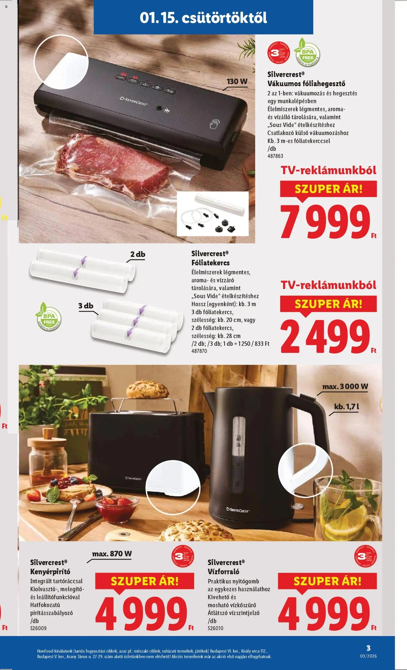 Lidl újság 2026.01.15. Nonfood kínálatunk (2026-01-15 - 2026-01-21)