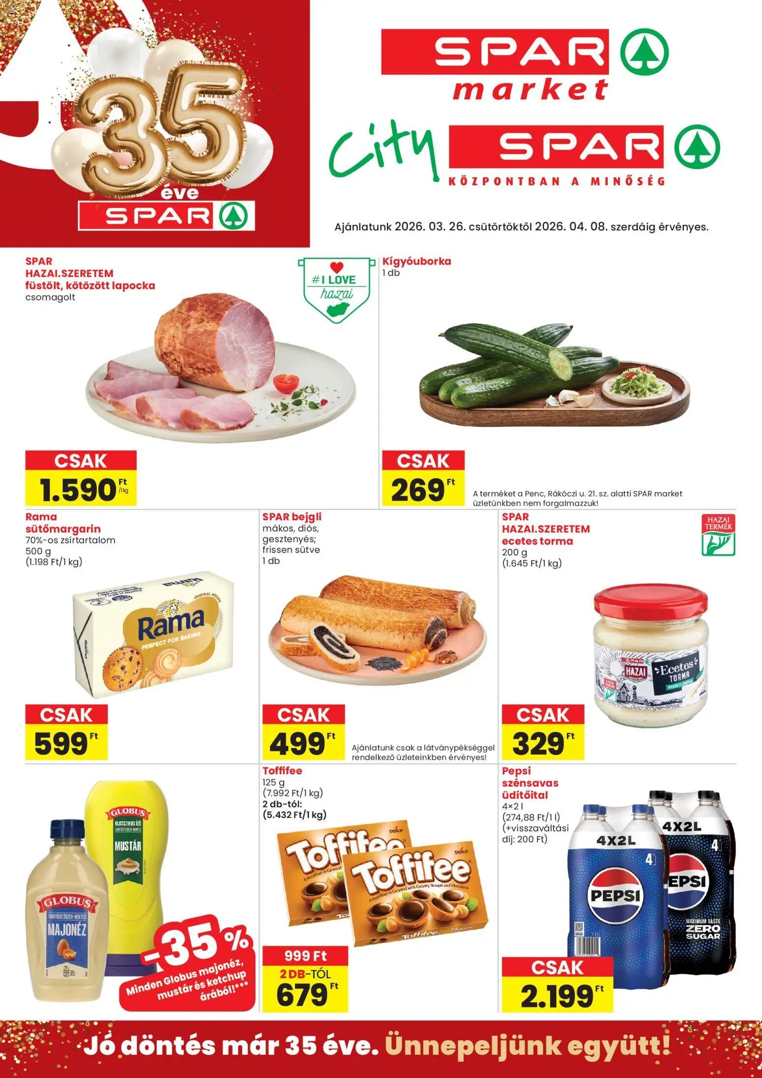 Spar Market újság 2026.03.26. Spar Market akciós újság (2026-03-26 - 2026-04-08)