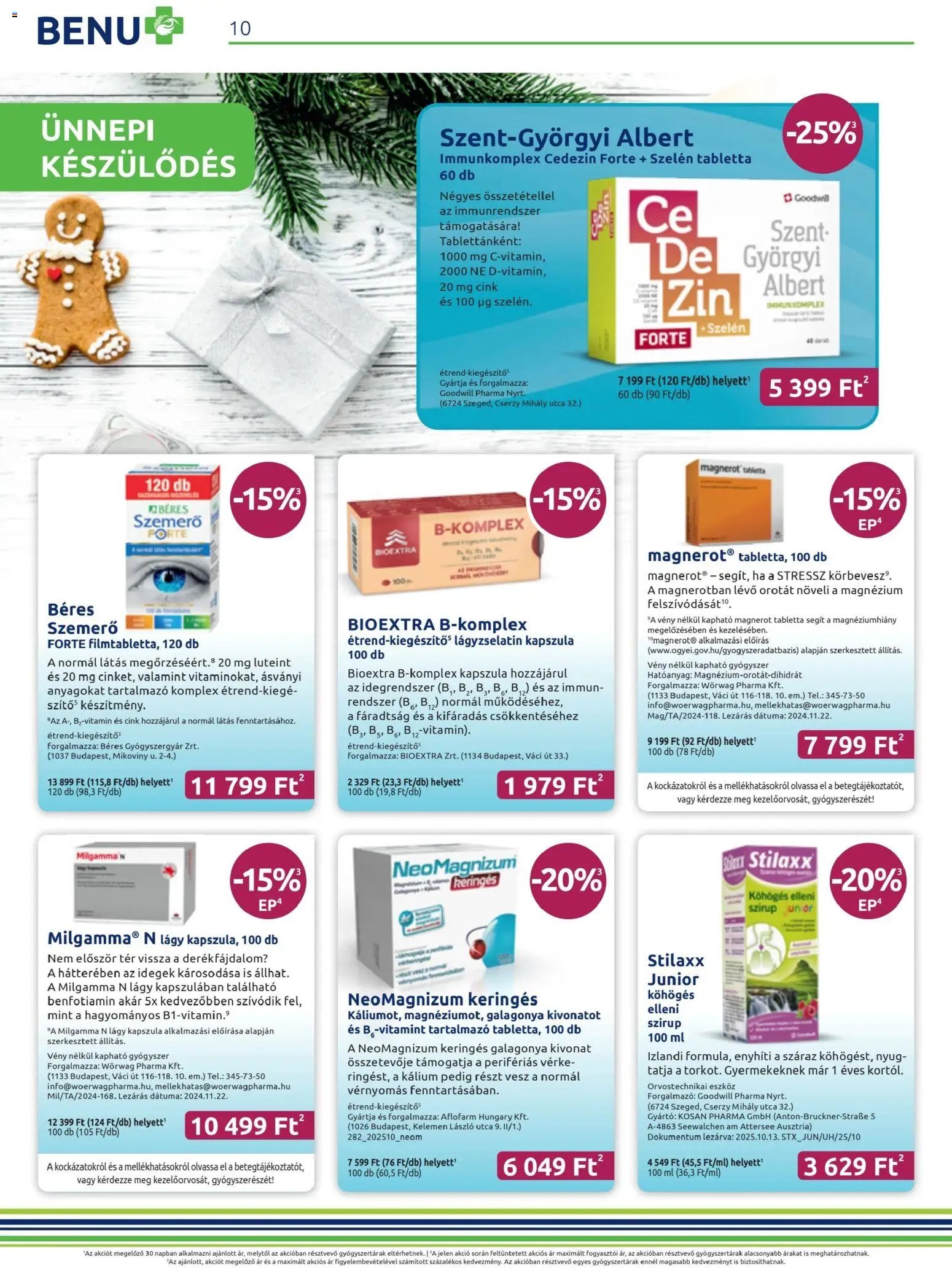 BENU Gyógyszertárak újság 2025.11.01. Akciós újság BENU Gyógyszertárak (2025-11-01 - 2025-11-30)