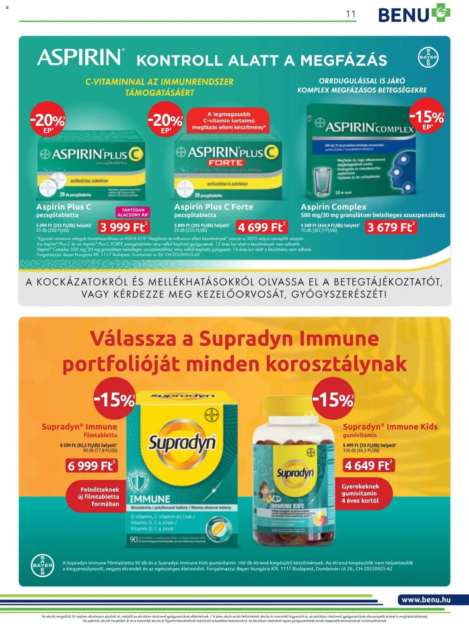 BENU Gyógyszertárak újság 2025.11.01. Akciós újság BENU Gyógyszertárak (2025-11-01 - 2025-11-30)