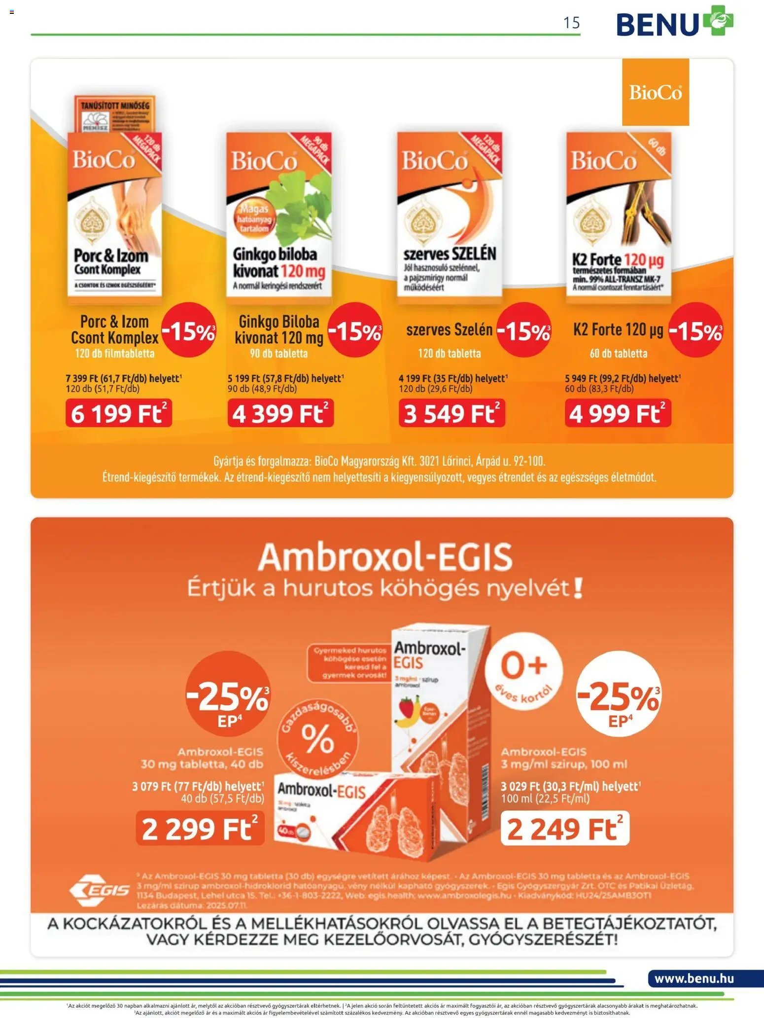 BENU Gyógyszertárak újság 2025.11.01. Akciós újság BENU Gyógyszertárak (2025-11-01 - 2025-11-30)