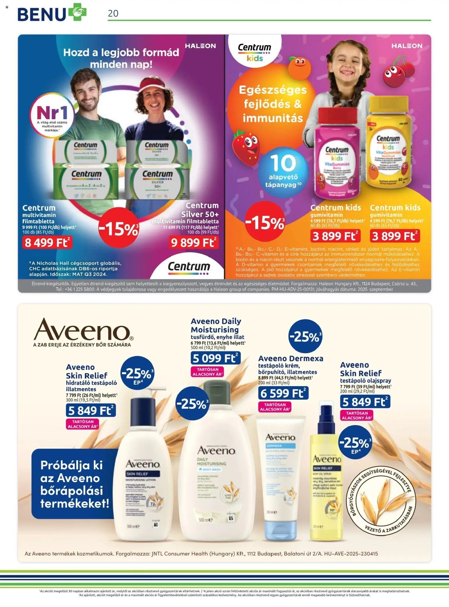 BENU Gyógyszertárak újság 2025.11.01. Akciós újság BENU Gyógyszertárak (2025-11-01 - 2025-11-30)