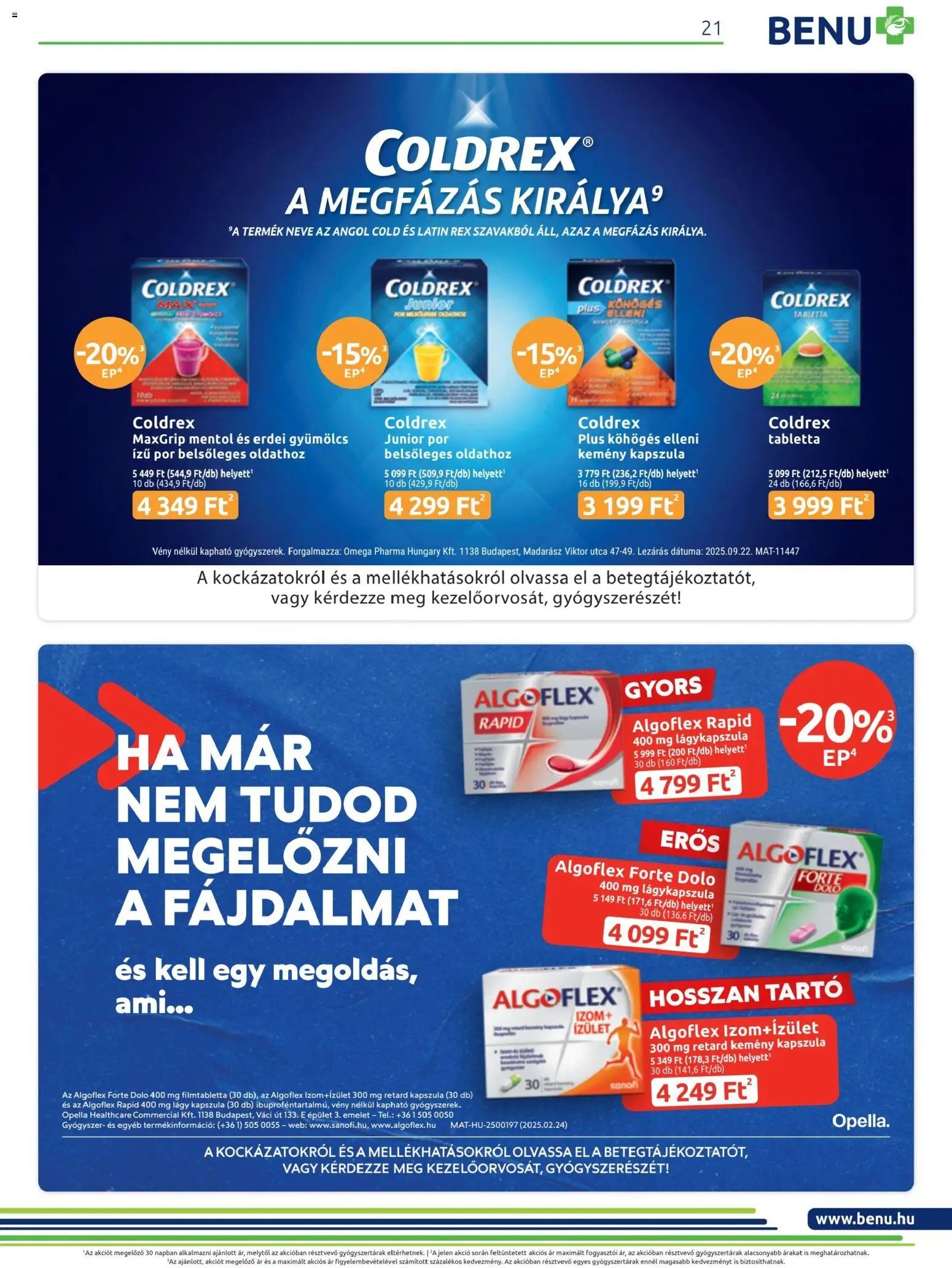 BENU Gyógyszertárak újság 2025.11.01. Akciós újság BENU Gyógyszertárak (2025-11-01 - 2025-11-30)