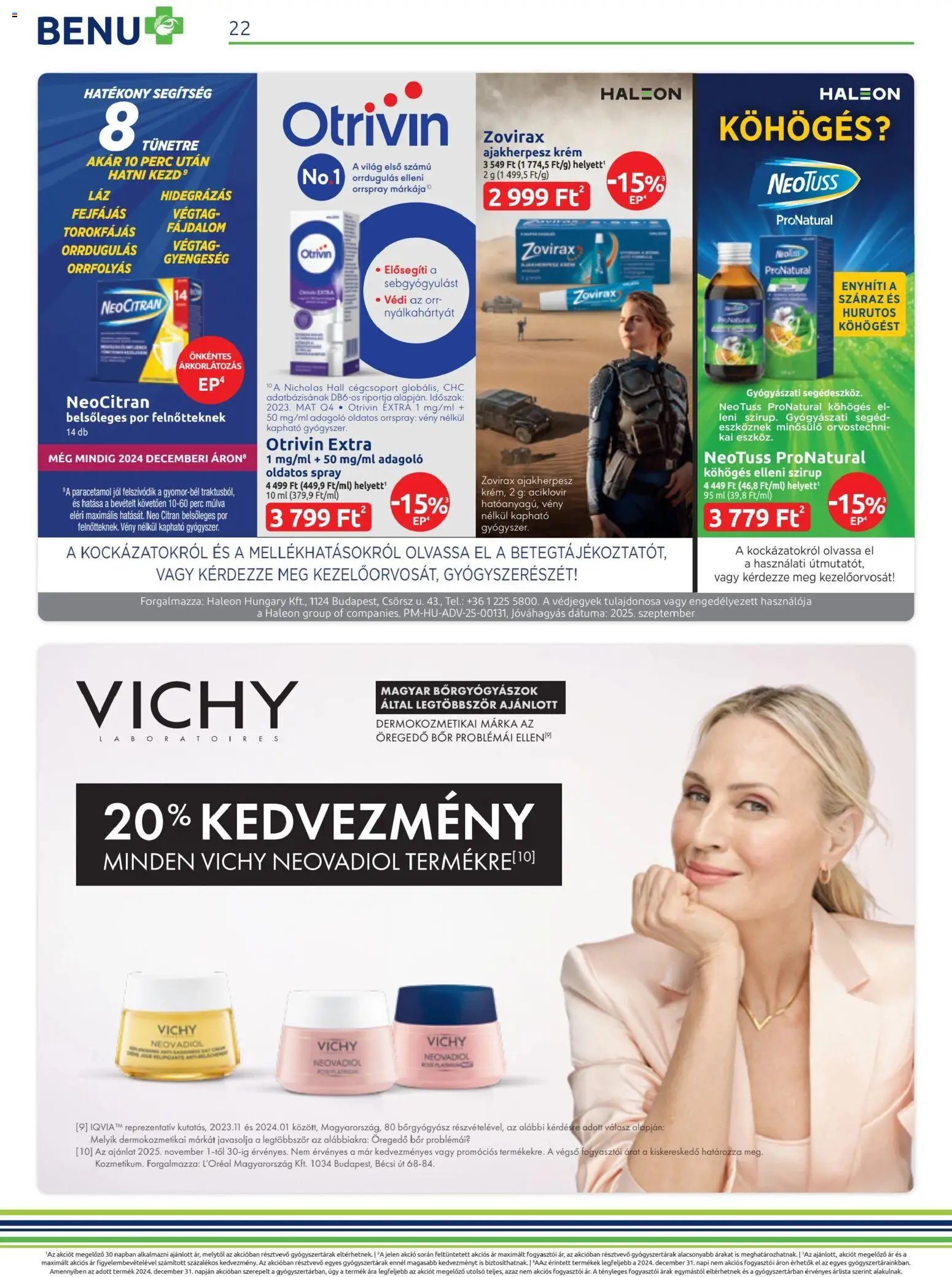 BENU Gyógyszertárak újság 2025.11.01. Akciós újság BENU Gyógyszertárak (2025-11-01 - 2025-11-30)