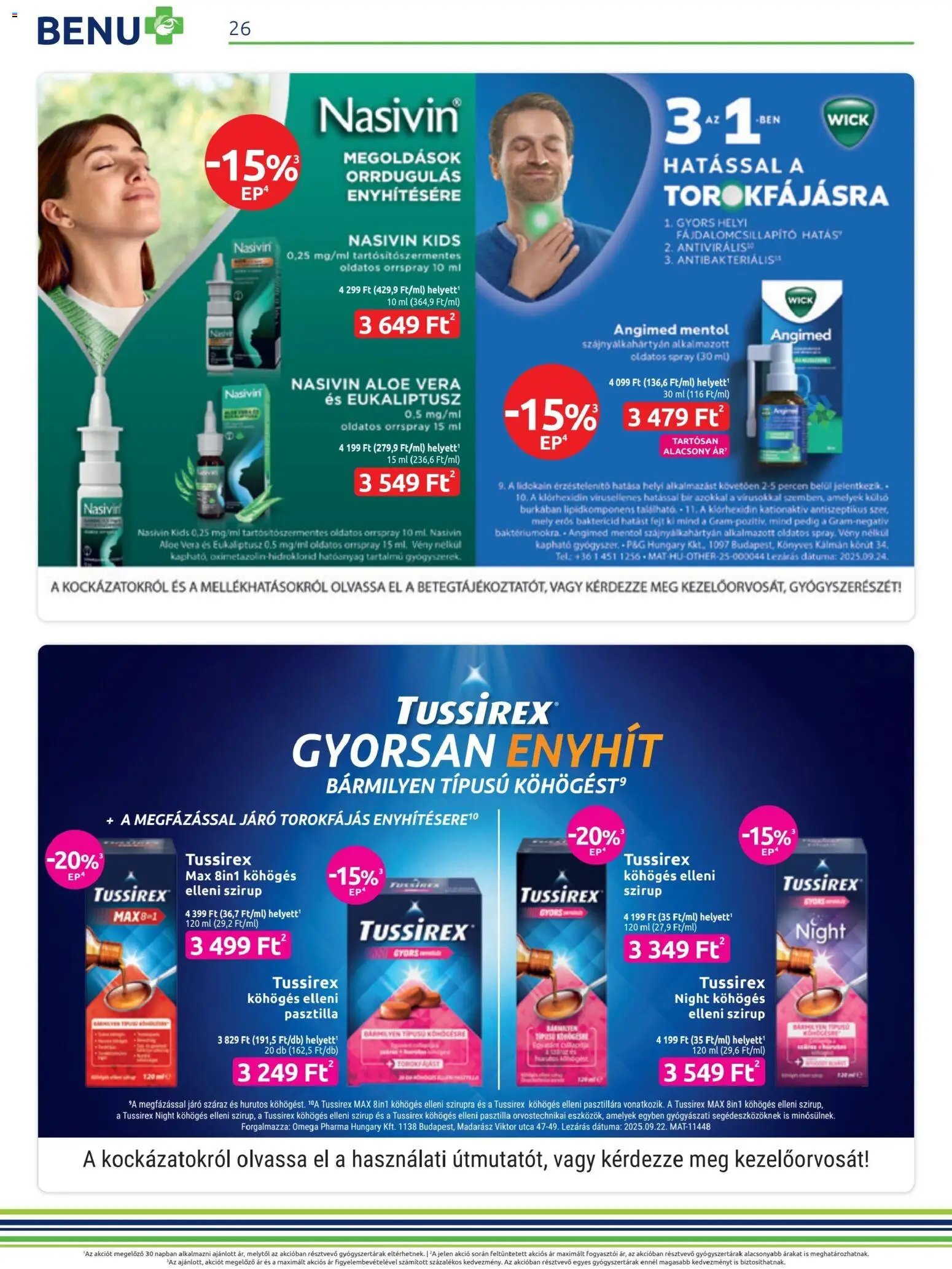 BENU Gyógyszertárak újság 2025.11.01. Akciós újság BENU Gyógyszertárak (2025-11-01 - 2025-11-30)