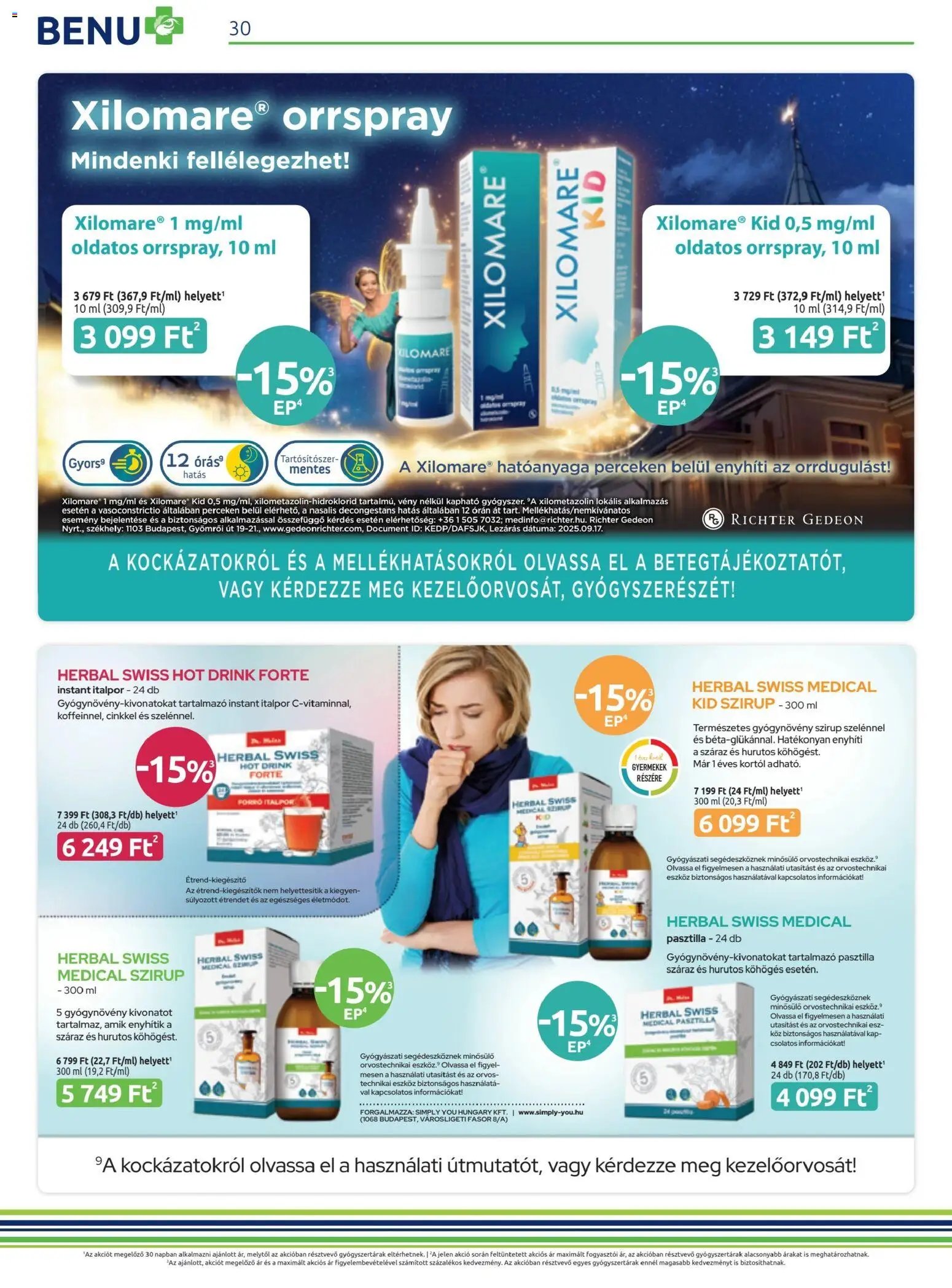 BENU Gyógyszertárak újság 2025.11.01. Akciós újság BENU Gyógyszertárak (2025-11-01 - 2025-11-30)