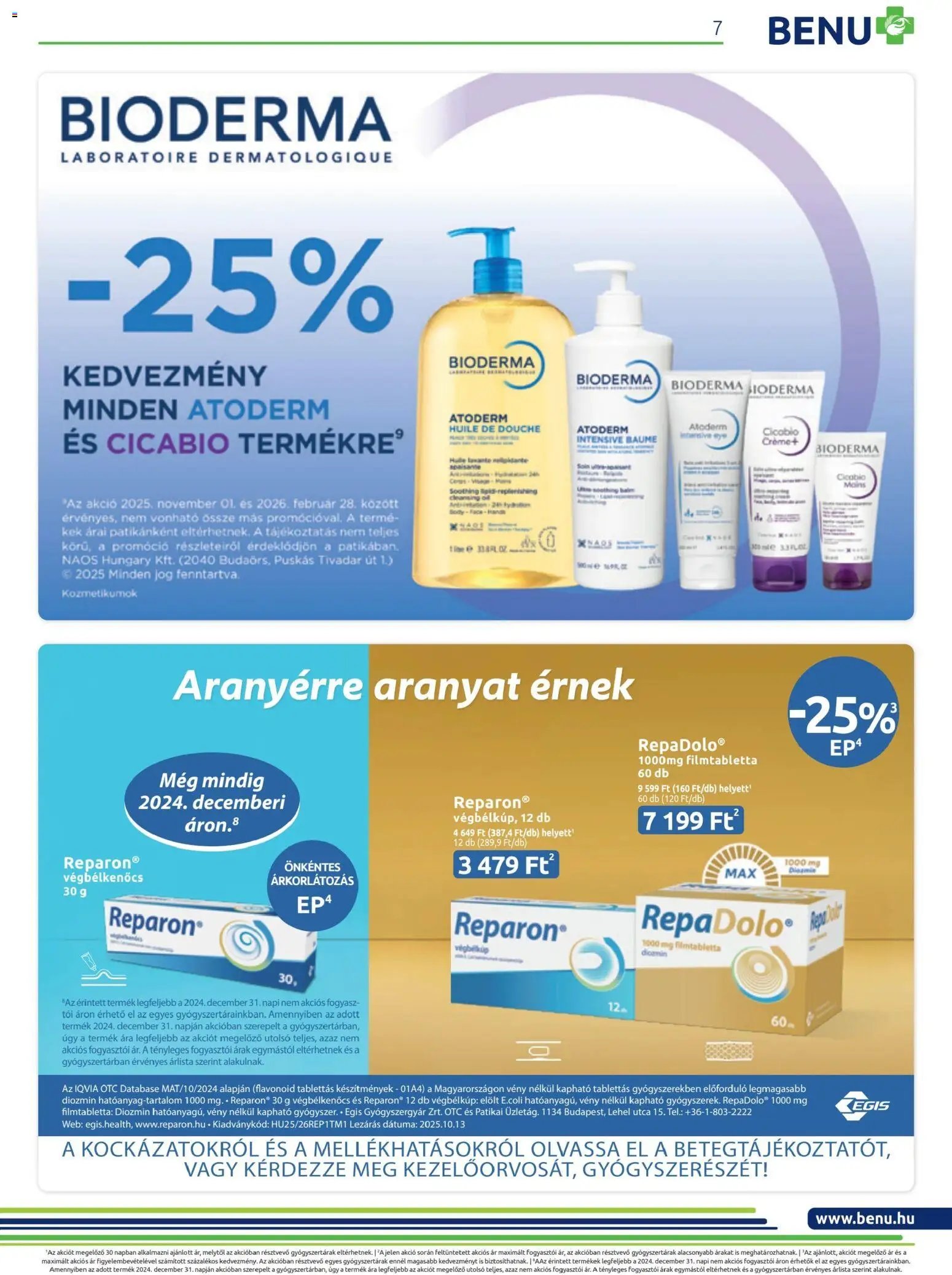 BENU Gyógyszertárak újság 2025.11.01. Akciós újság BENU Gyógyszertárak (2025-11-01 - 2025-11-30)