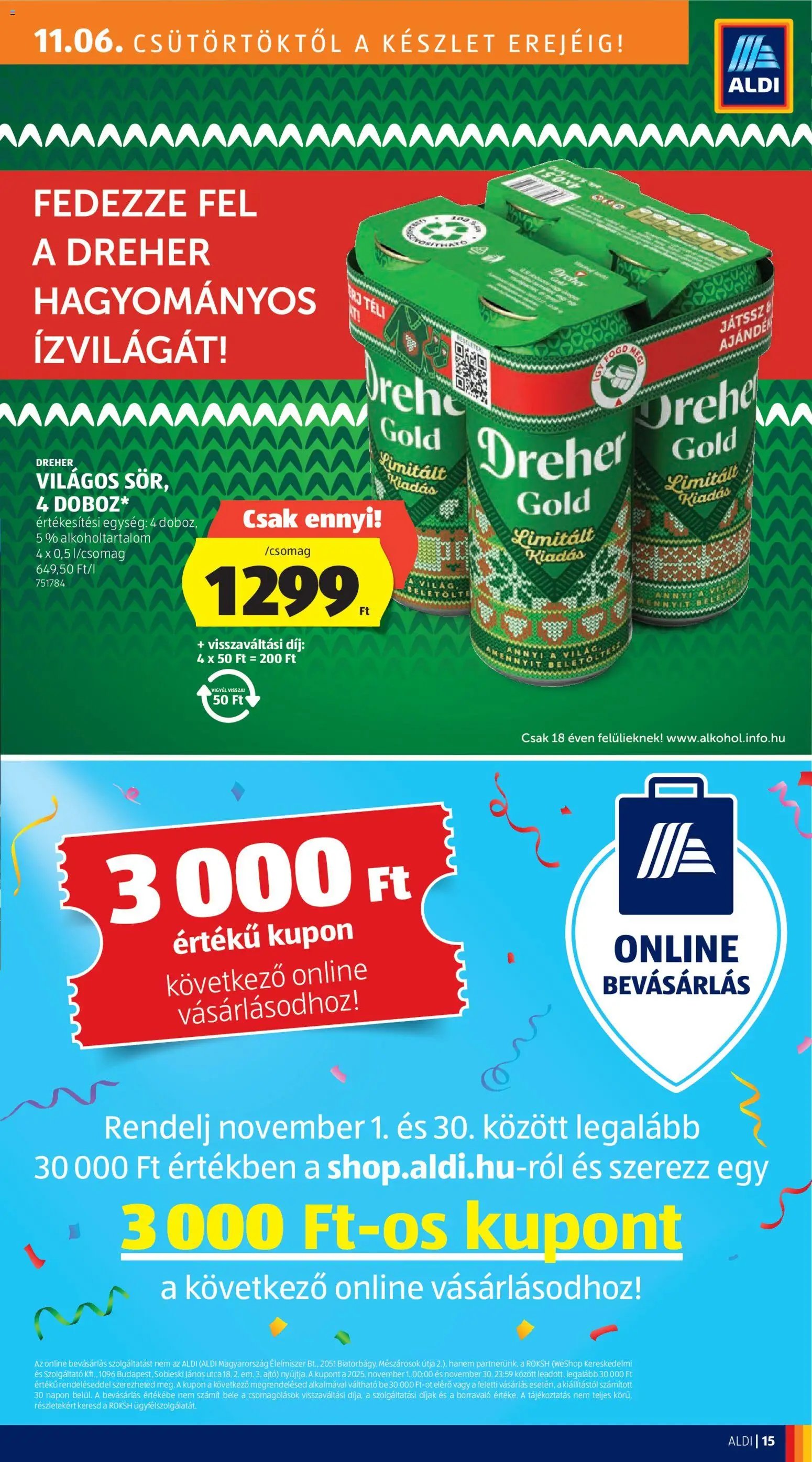 Aldi újság 2025.11.06. Akciós újság Aldi (2025-11-06 - 2025-11-12)