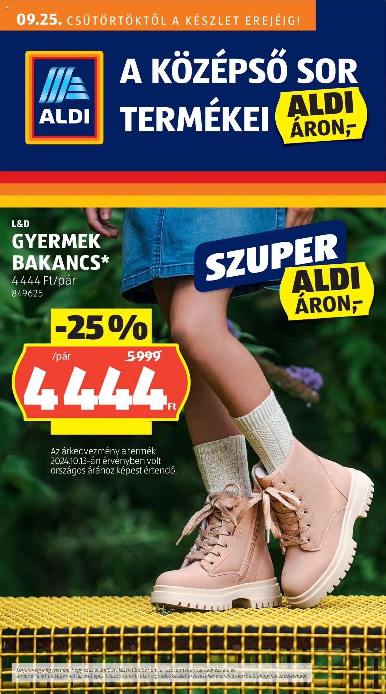 Aldi újság 2025.09.25. Középső sor termékei (2025-09-25 - 2025-10-01)
