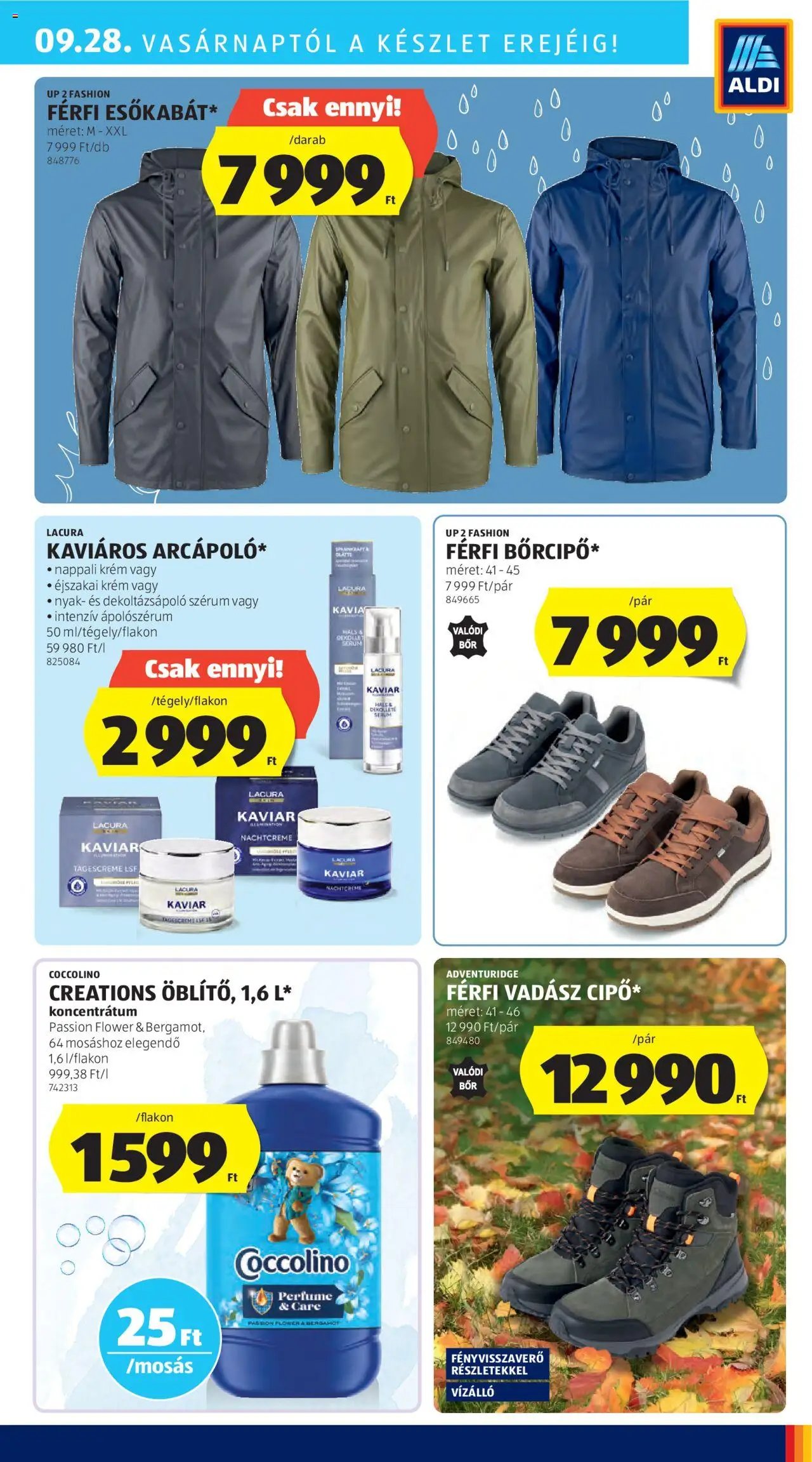 Aldi újság 2025.09.25. Középső sor termékei (2025-09-25 - 2025-10-01)