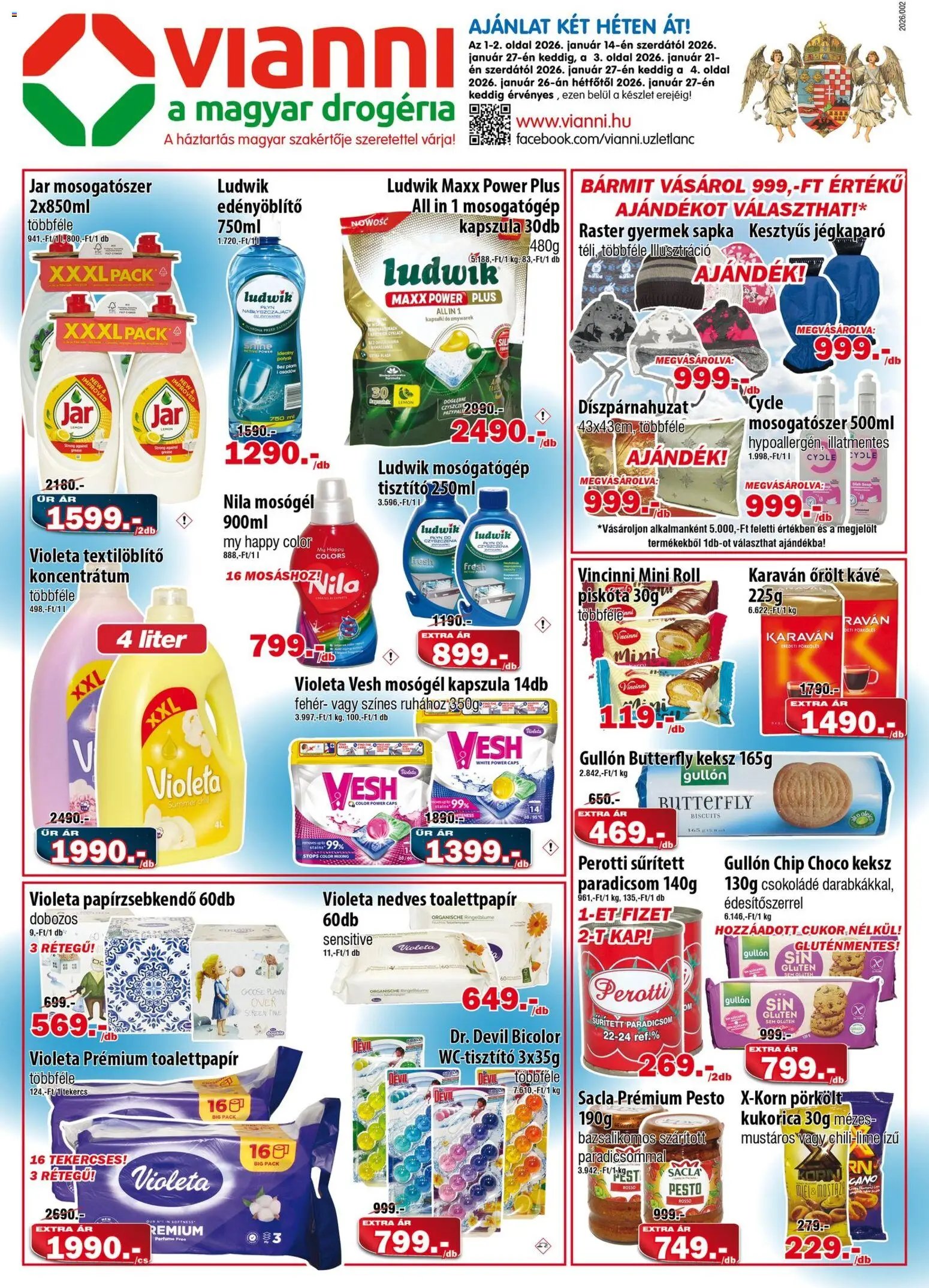 Vianni újság 2026.01.14. Akciós újság Vianni (2026-01-14 - 2026-01-27)