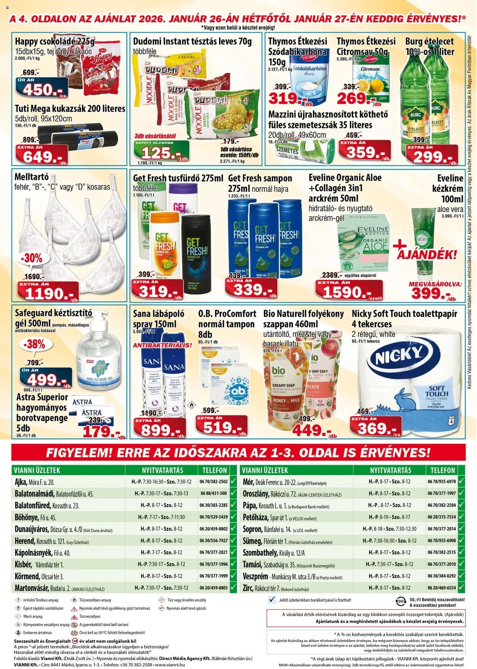 Vianni újság 2026.01.14. Akciós újság Vianni (2026-01-14 - 2026-01-27)