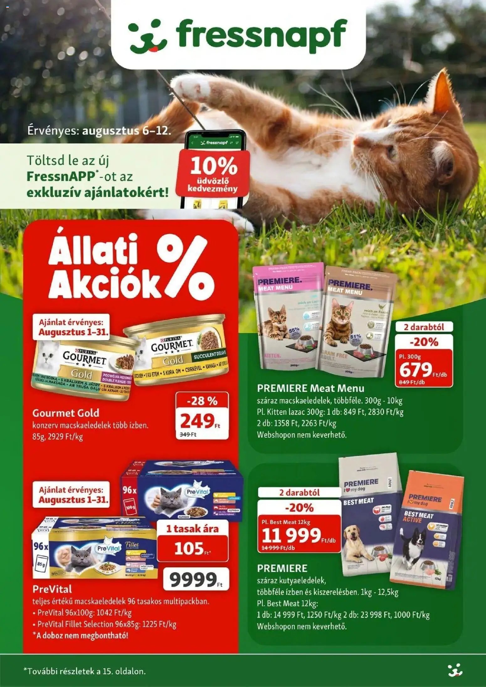 Fressnapf újság 2026.08.06. Fressnapf aktuális akciós újság