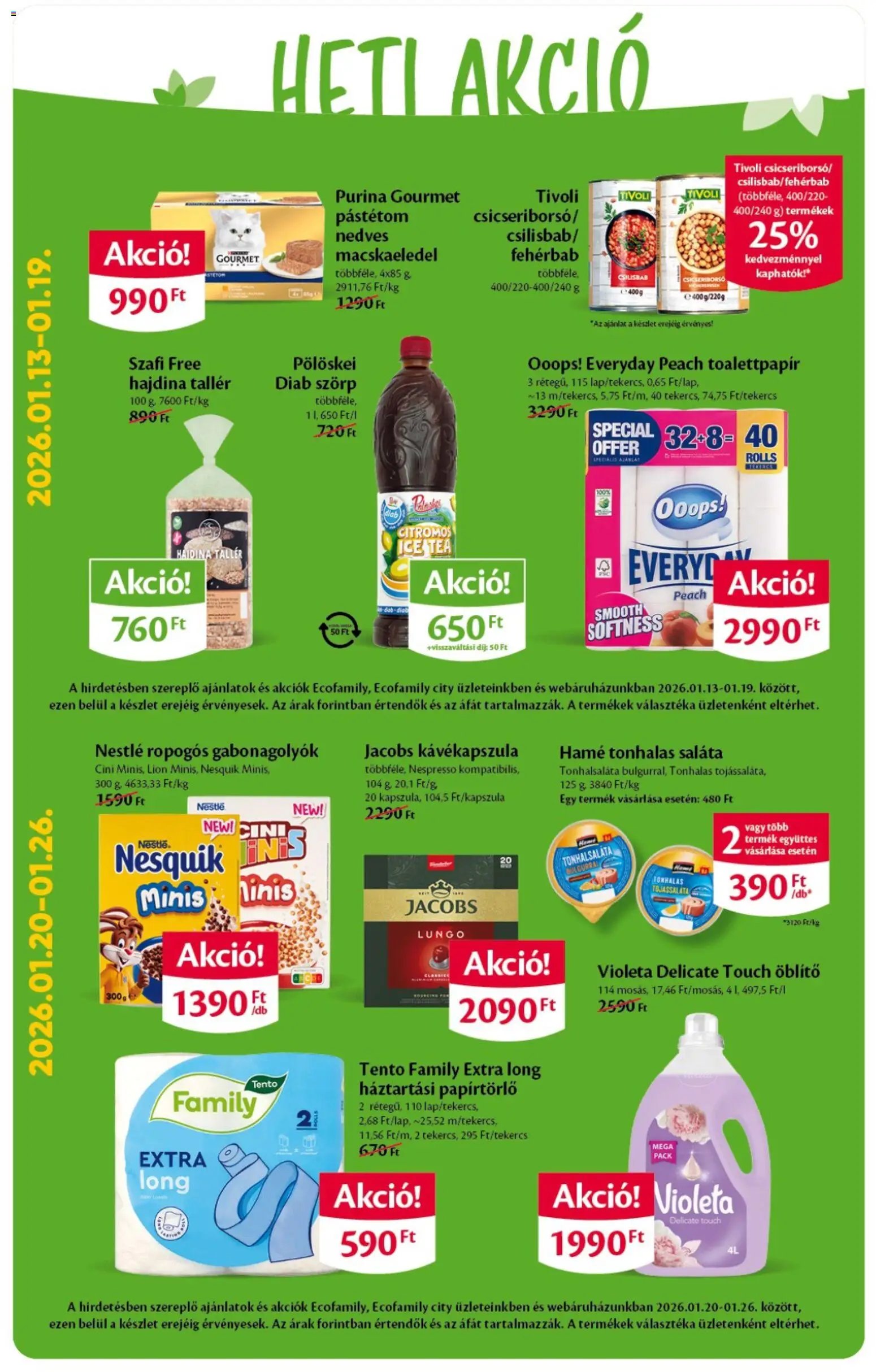 EcoFamily újság 2026.01.15. Akciós újság EcoFamily (2026-01-15 - 2026-01-25)