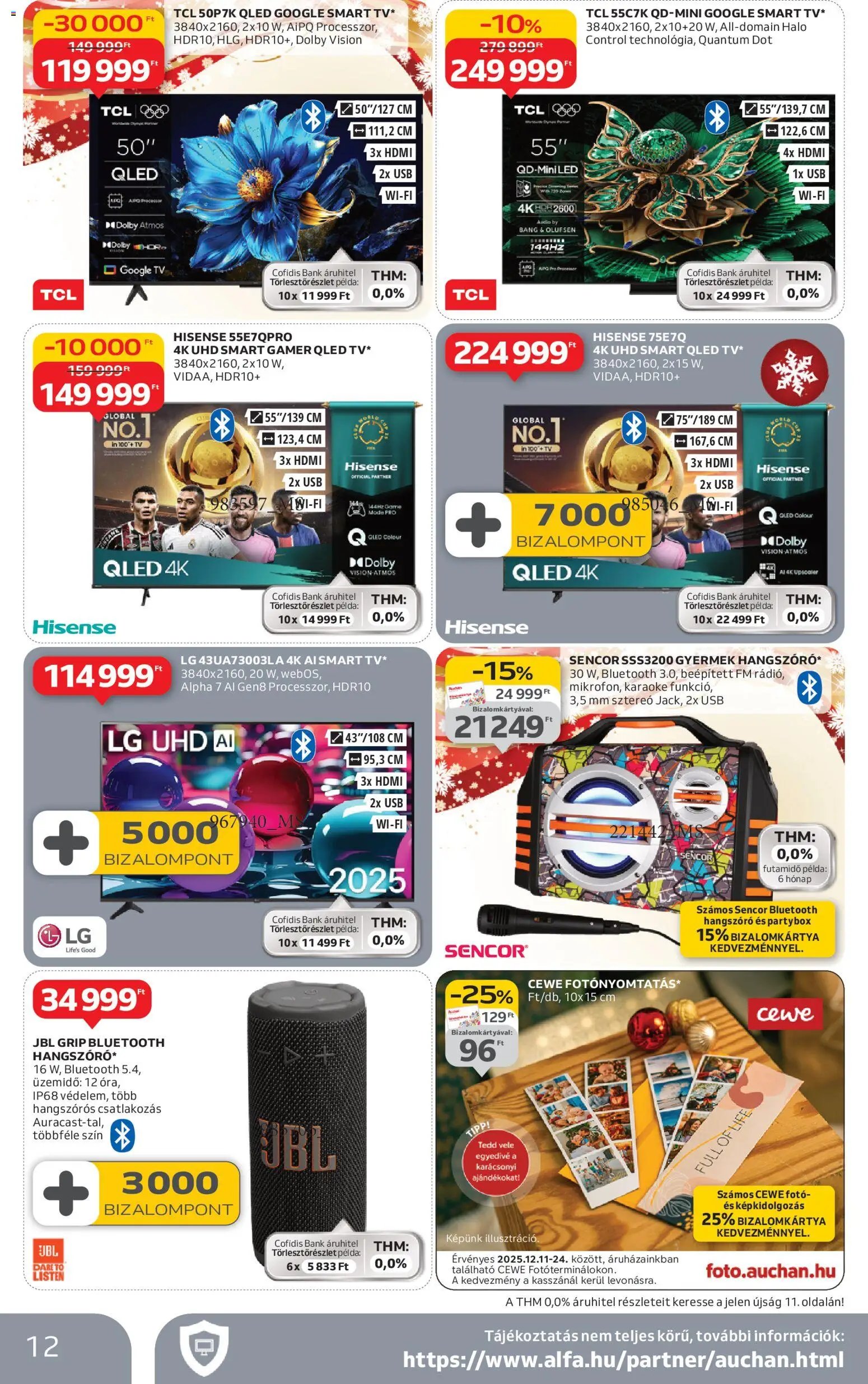 Auchan újság 2025.12.11. Háztartási Elektronika ajánlataink (2025-12-11 - 2025-12-24)