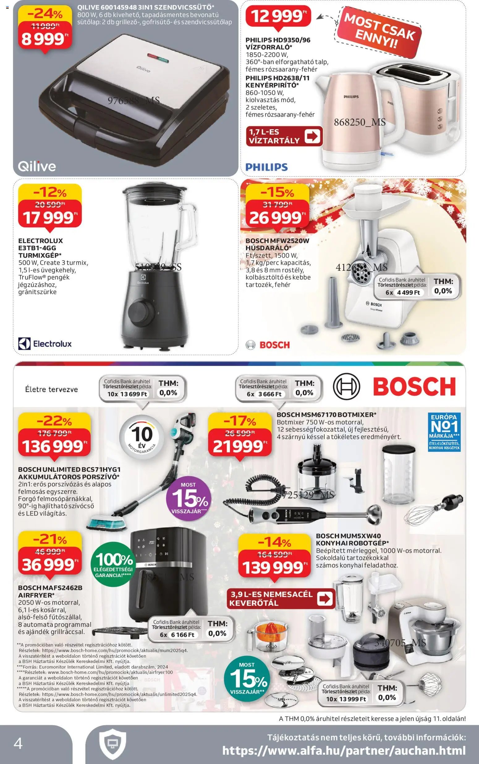 Auchan újság 2025.12.11. Háztartási Elektronika ajánlataink (2025-12-11 - 2025-12-24)