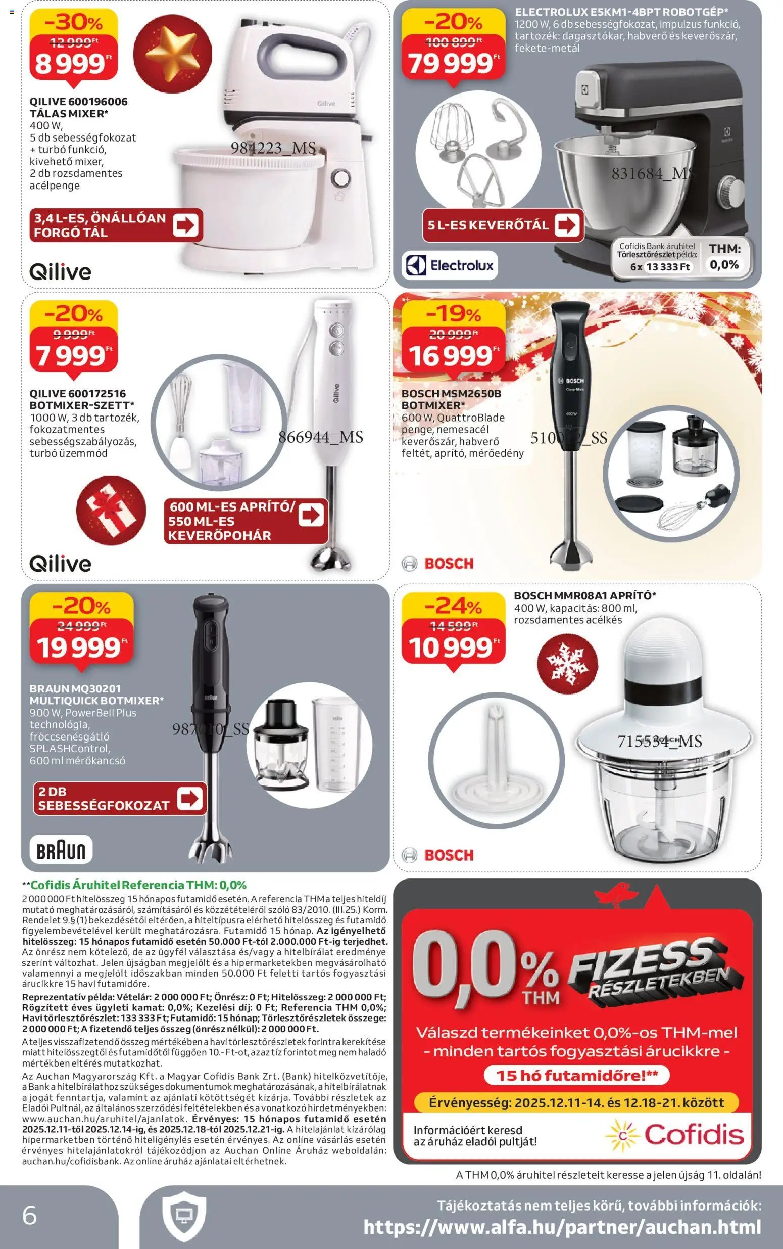Auchan újság 2025.12.11. Háztartási Elektronika ajánlataink (2025-12-11 - 2025-12-24)