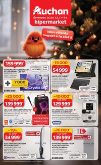 Auchan újság 2025.12.11. Háztartási Elektronika ajánlataink (2025-12-11 - 2025-12-24)
