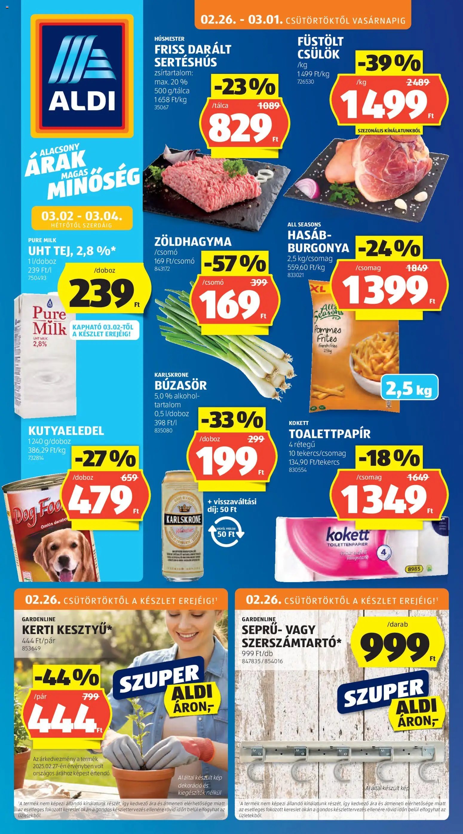 Aldi újság 2026.02.26. Akciós újság Aldi (2026-02-26 - 2026-03-04)