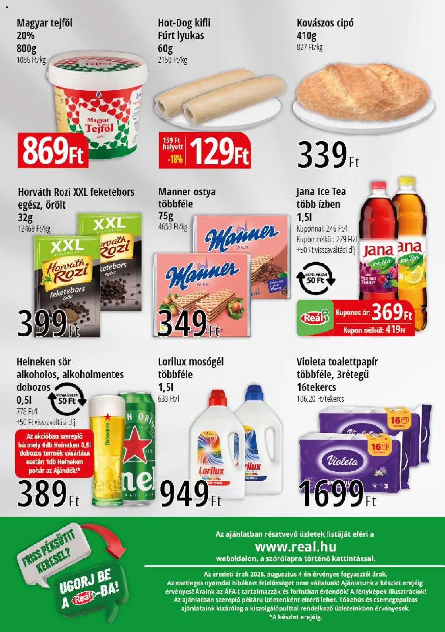 Reál újság 2026.08.13. Reál Bevásárló hétvége - Kisalföld