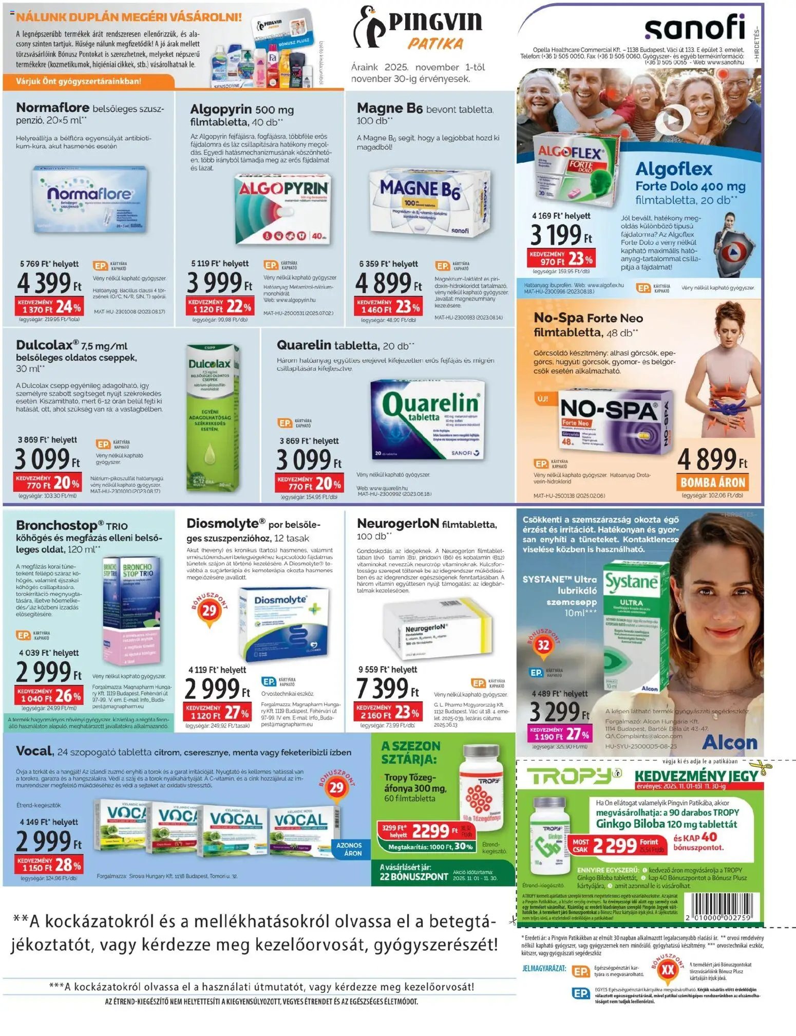 Pingvin Patika újság 2025.11.01. Akciós újság Pingvin Patika (2025-11-01 - 2025-11-30)