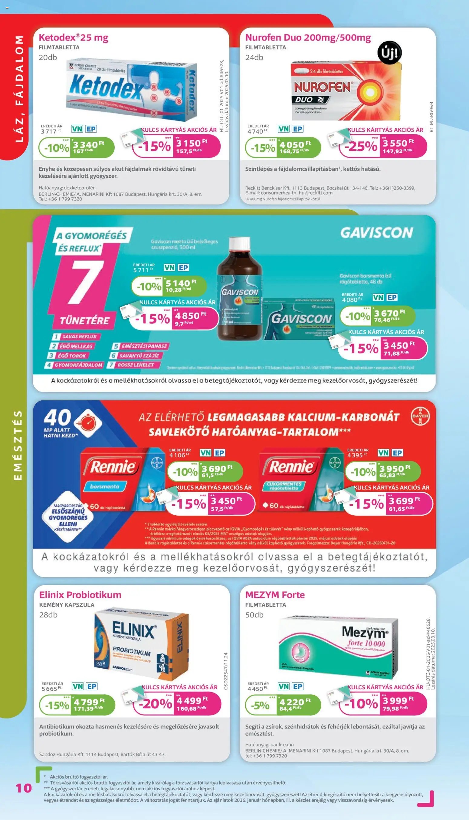 Kulcs Patika újság 2026.01.01. Akciós újság Kulcs Patika (2026-01-01 - 2026-01-31)