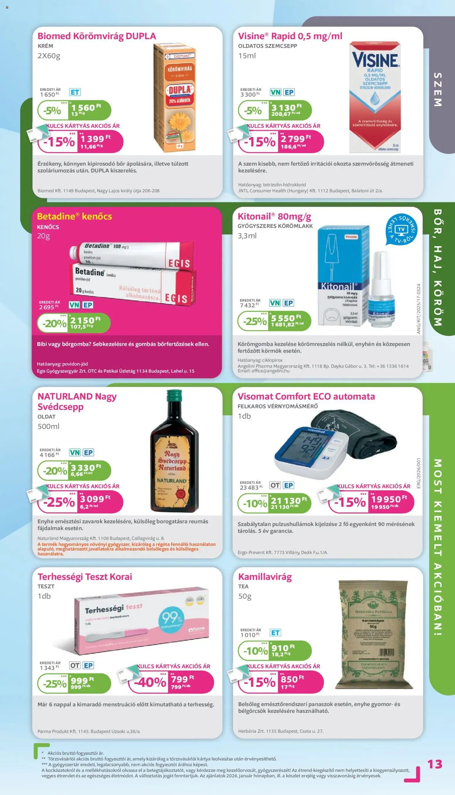 Kulcs Patika újság 2026.01.01. Akciós újság Kulcs Patika (2026-01-01 - 2026-01-31)