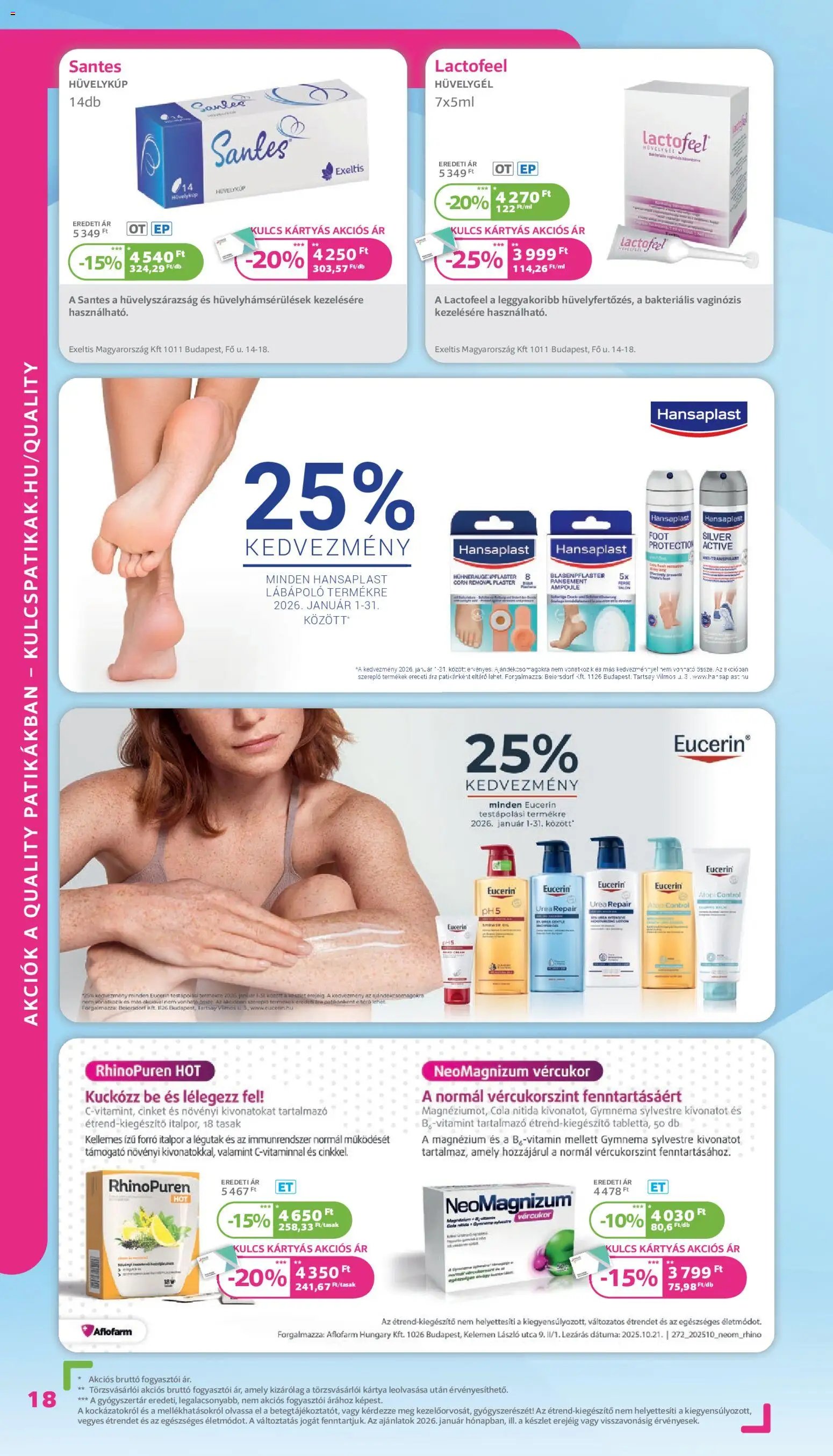 Kulcs Patika újság 2026.01.01. Akciós újság Kulcs Patika (2026-01-01 - 2026-01-31)