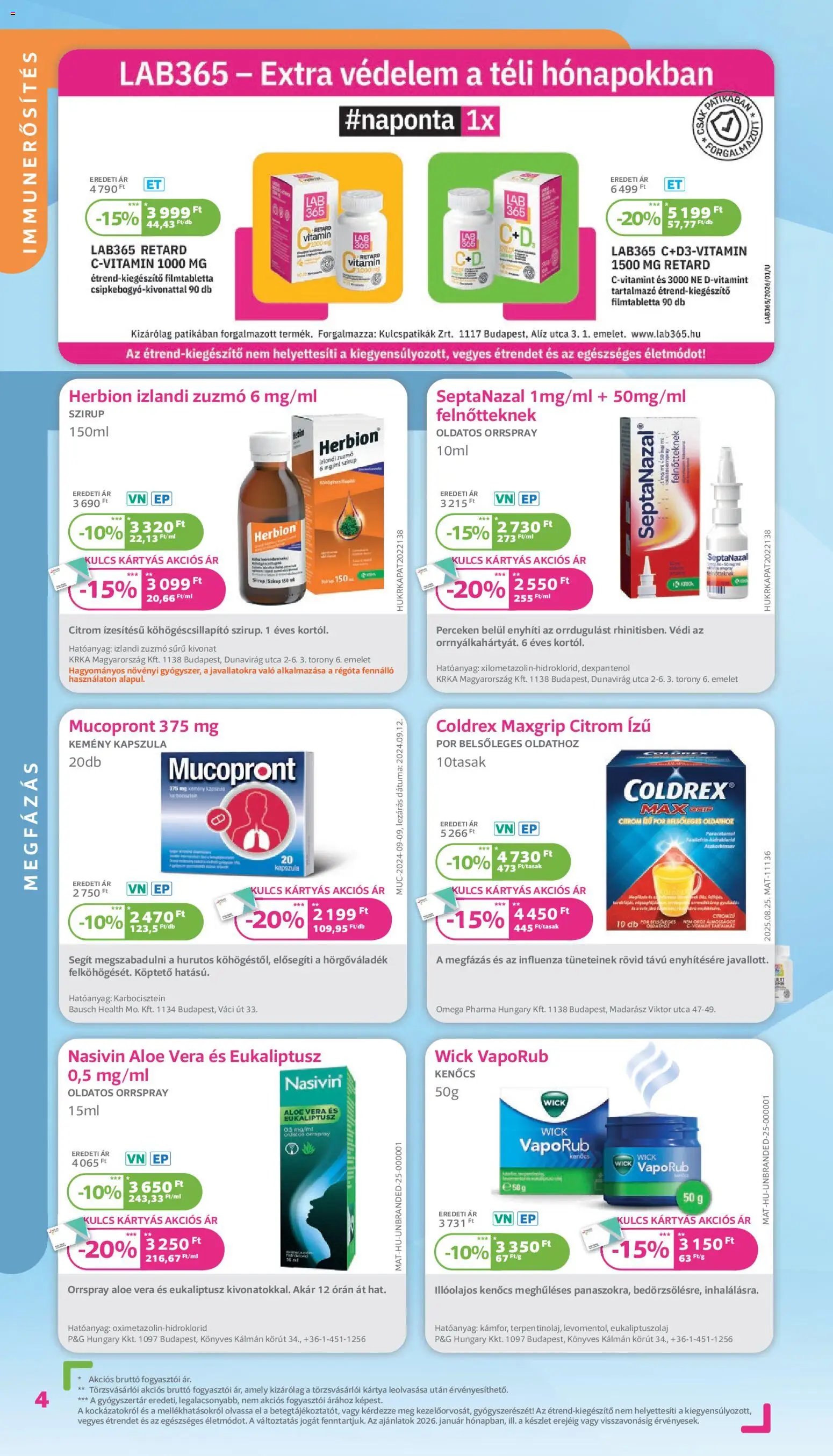 Kulcs Patika újság 2026.01.01. Akciós újság Kulcs Patika (2026-01-01 - 2026-01-31)