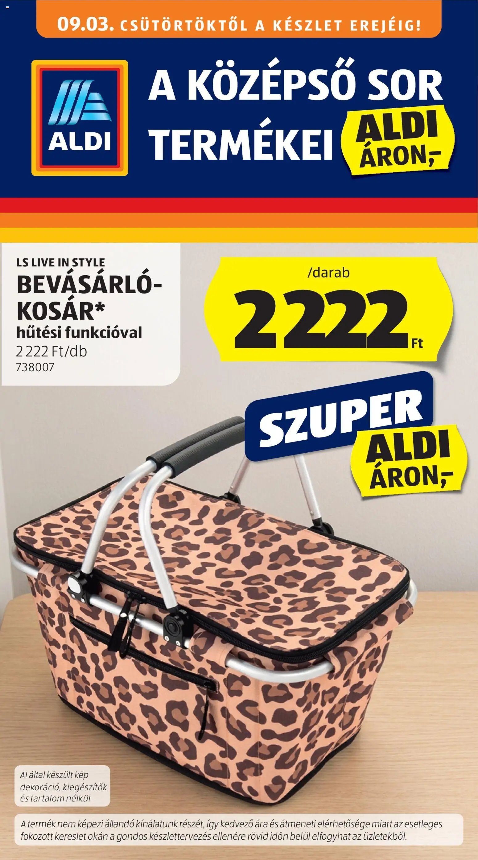 Aldi újság 2026.09.03. Aldi Középső sor termékei