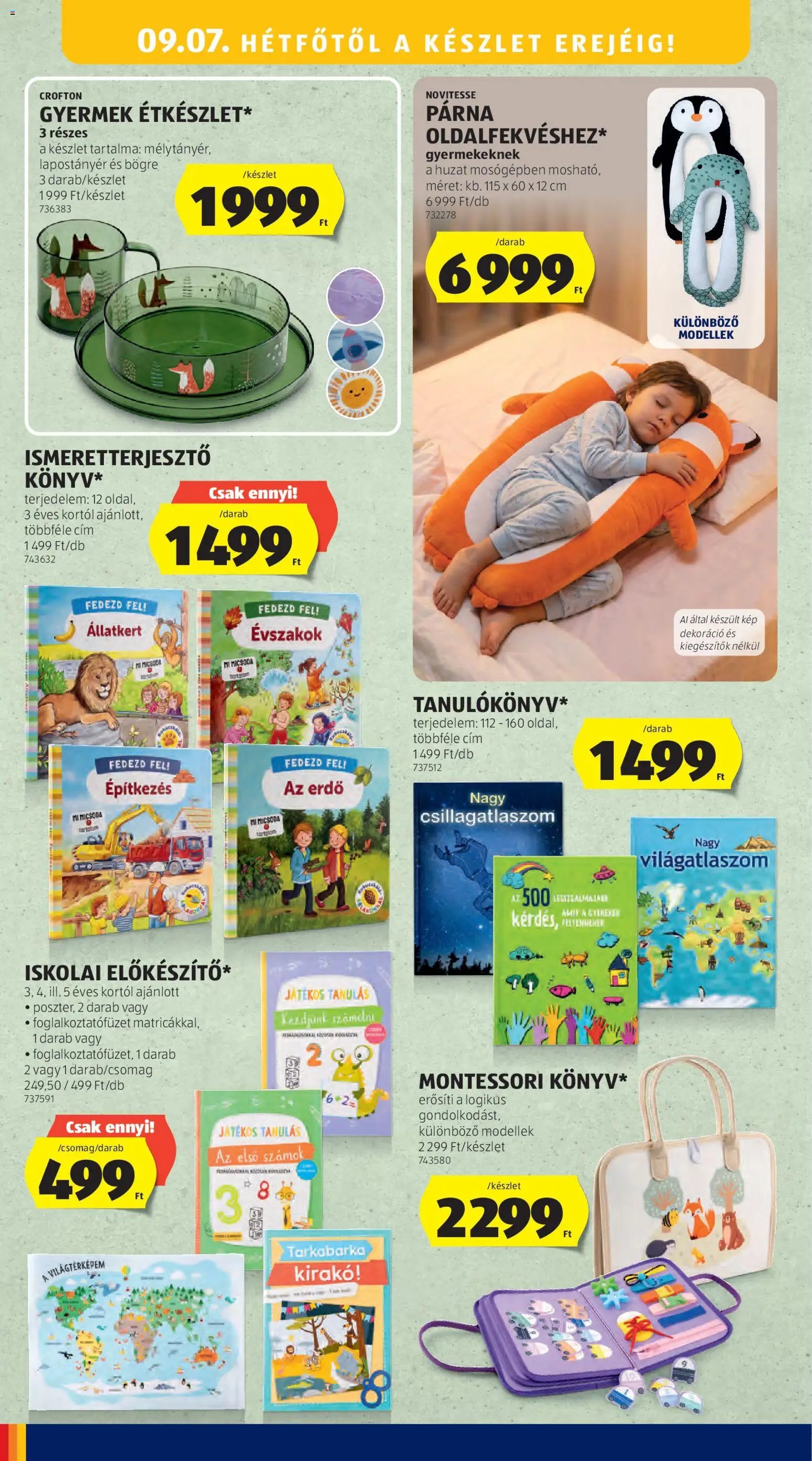 Aldi újság 2026.09.03. Aldi Középső sor termékei