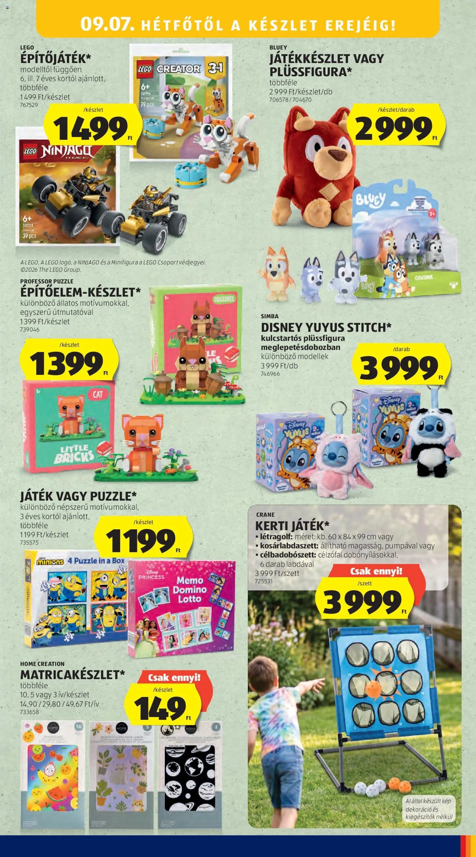 Aldi újság 2026.09.03. Aldi Középső sor termékei