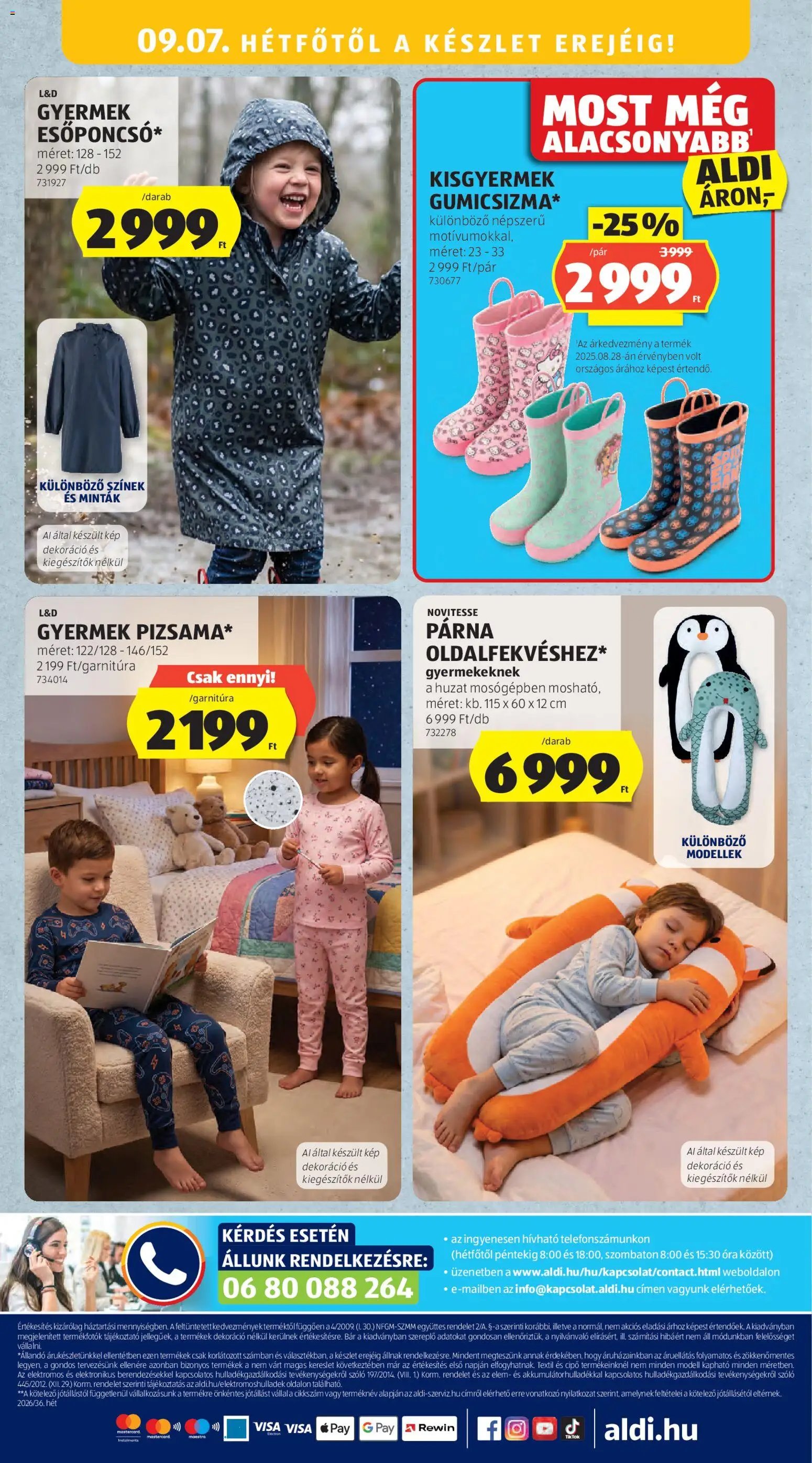 Aldi újság 2026.09.03. Aldi Középső sor termékei