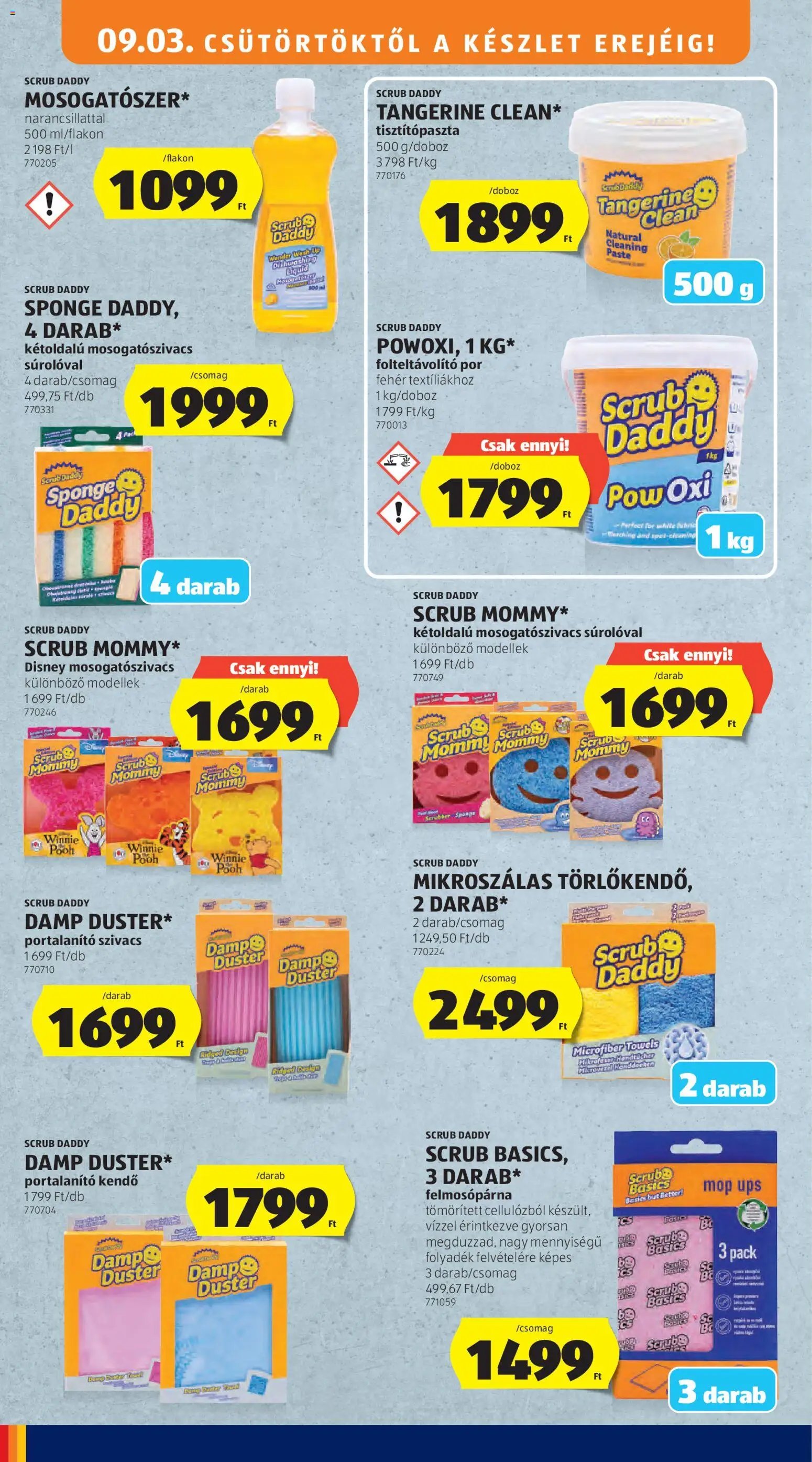 Aldi újság 2026.09.03. Aldi Középső sor termékei