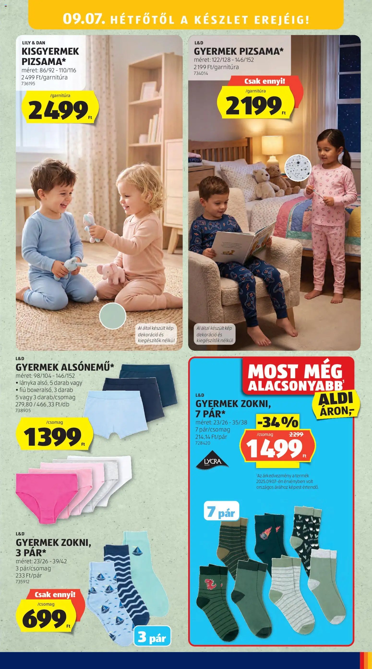 Aldi újság 2026.09.03. Aldi Középső sor termékei
