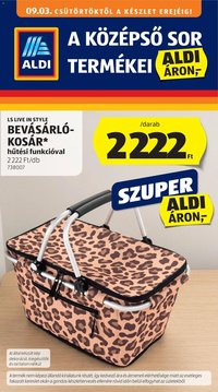 Aldi újság 2026.09.03. Aldi Középső sor termékei